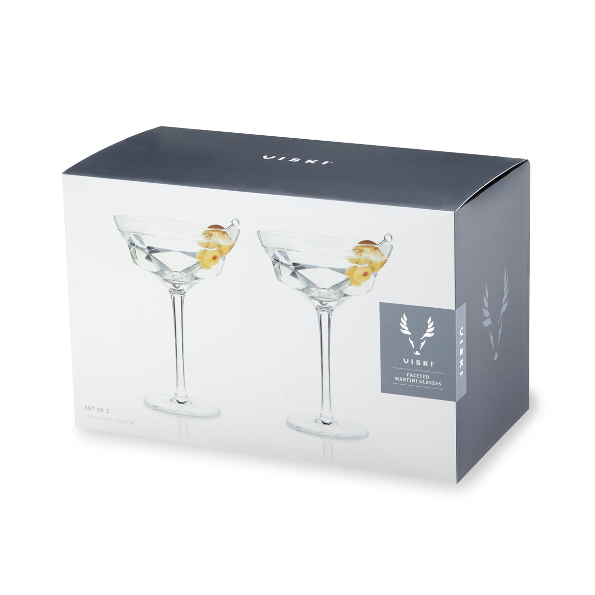 Seneca Faceted Crystal Martini Glasses Set of 2-product_type::stemmed_cocktail_glasses-Parc Decor