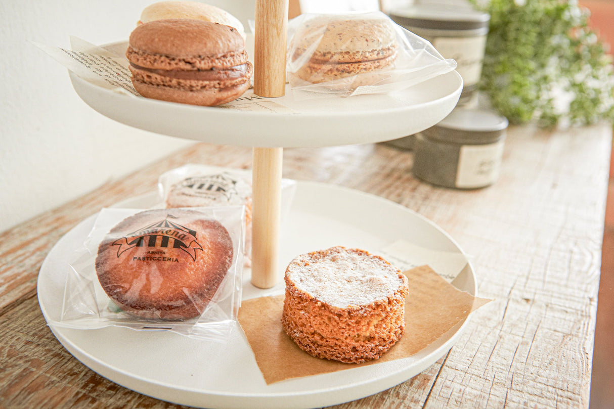 Serving Stand - Steel + Wood-Food Display-Parc Decor