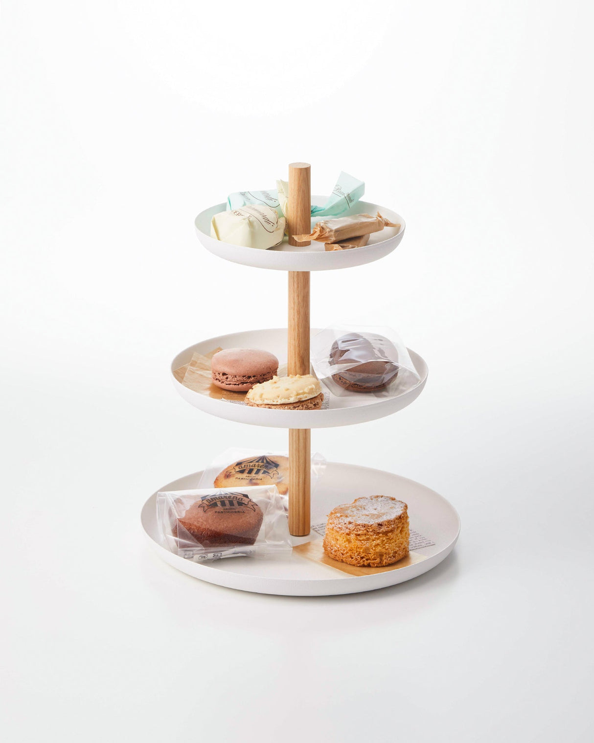 Serving Stand - Steel + Wood-Food Display-Parc Decor