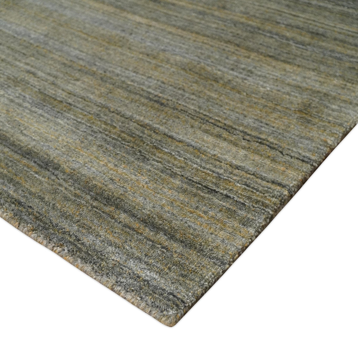 Shaded Beige Scandinavian 5x7 Blended Bamboo Silk Flatwoven Area Rug, Dinning, Kids Rug | HL45-Area Rug-Parc Decor