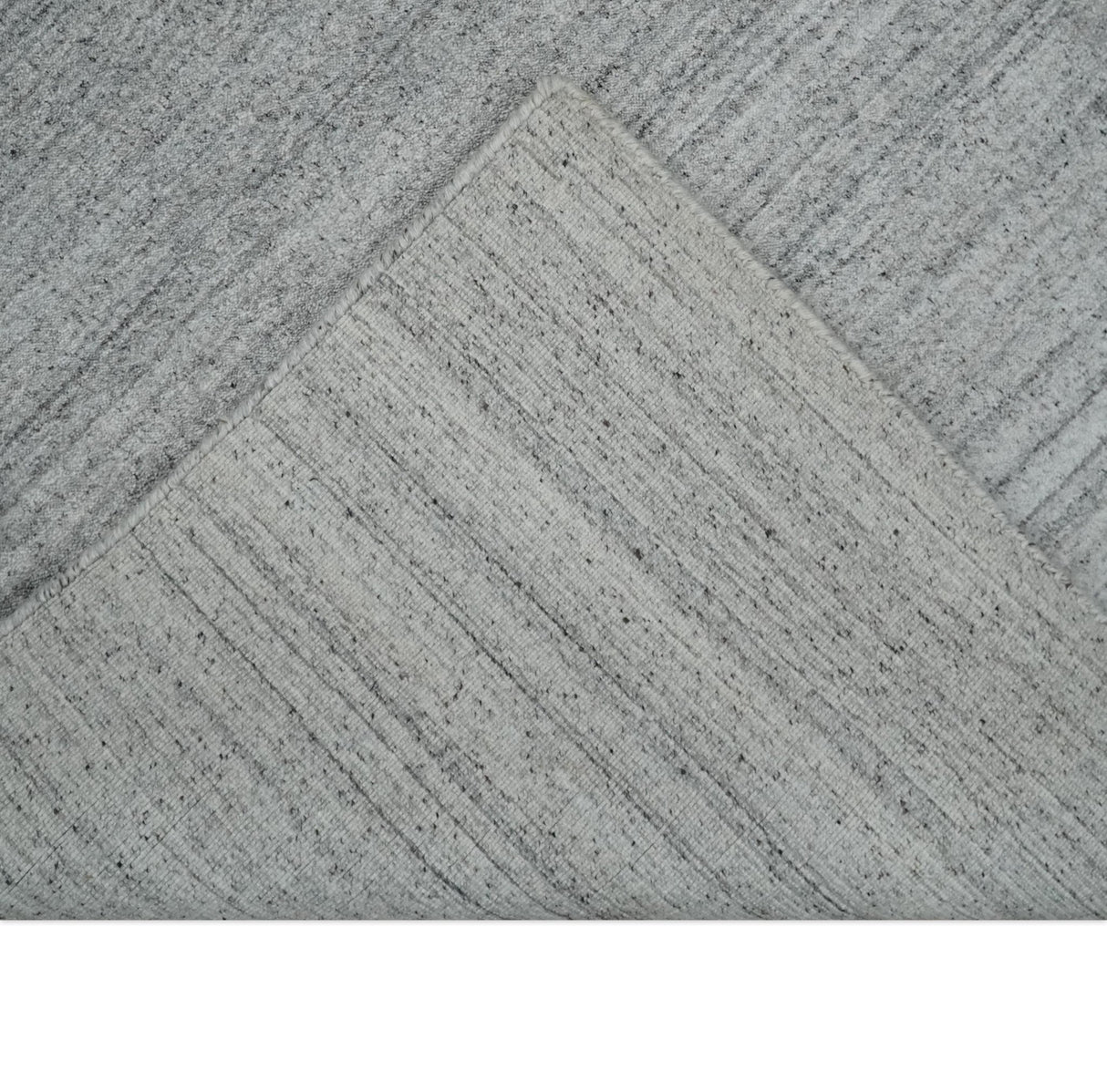 Shaded Silver Gray Scandinavian 5x7 Blended Bamboo Silk Flatwoven Area Rug, Dinning, Kids Rug | HL31-Area Rug-Parc Decor