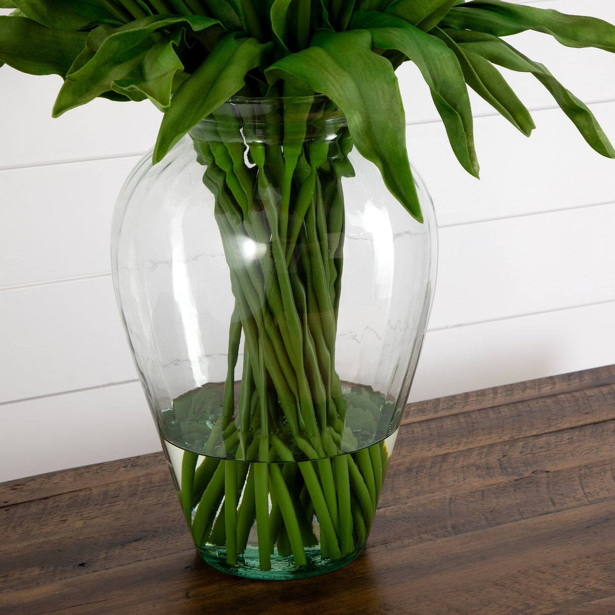 Signature Collection 24” Tulip Artificial Arrangement in Glass Vase-Arrangement-Parc Decor