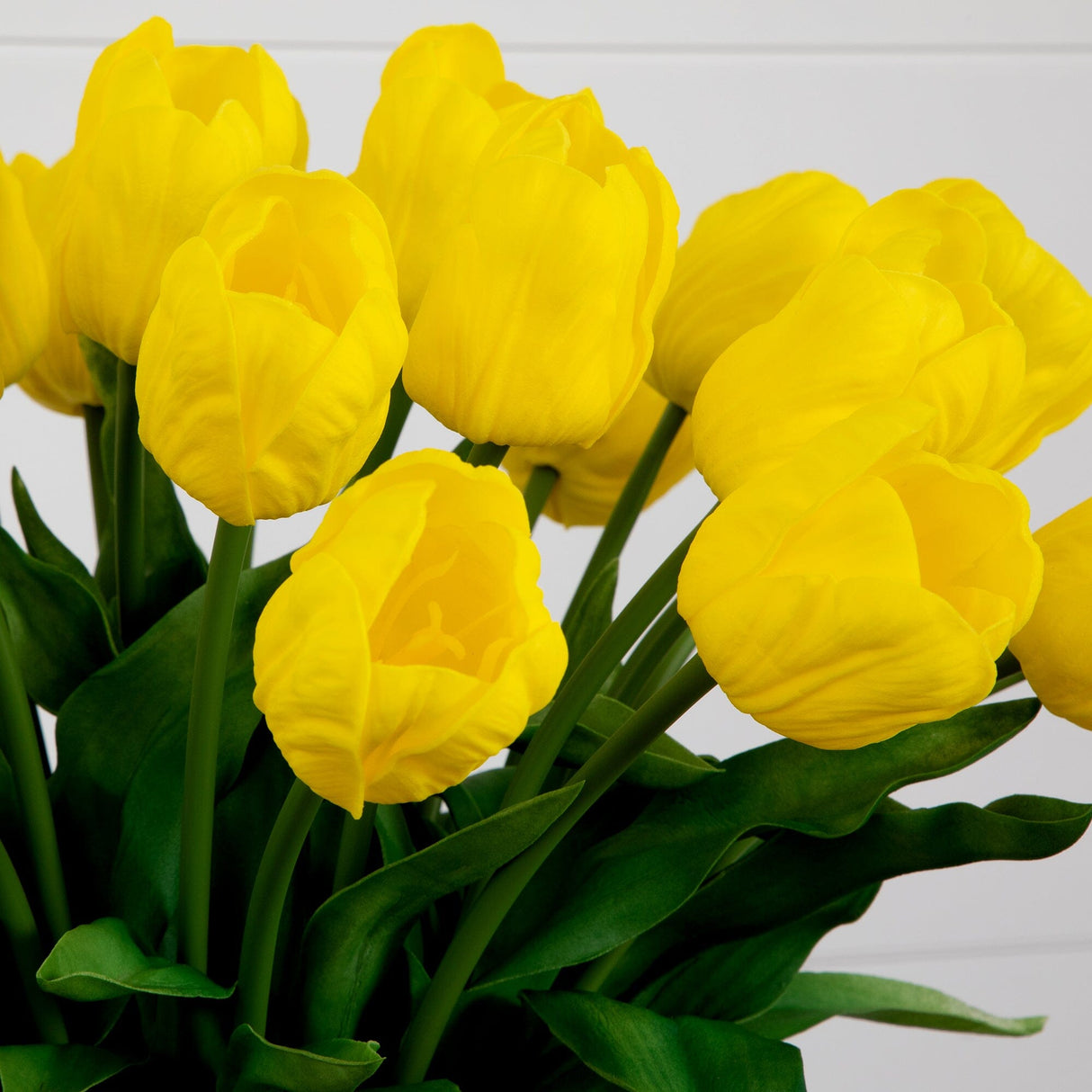 Signature Collection 26” Giant Tulip Artificial Arrangement in Glass Vase-Arrangement-Parc Decor