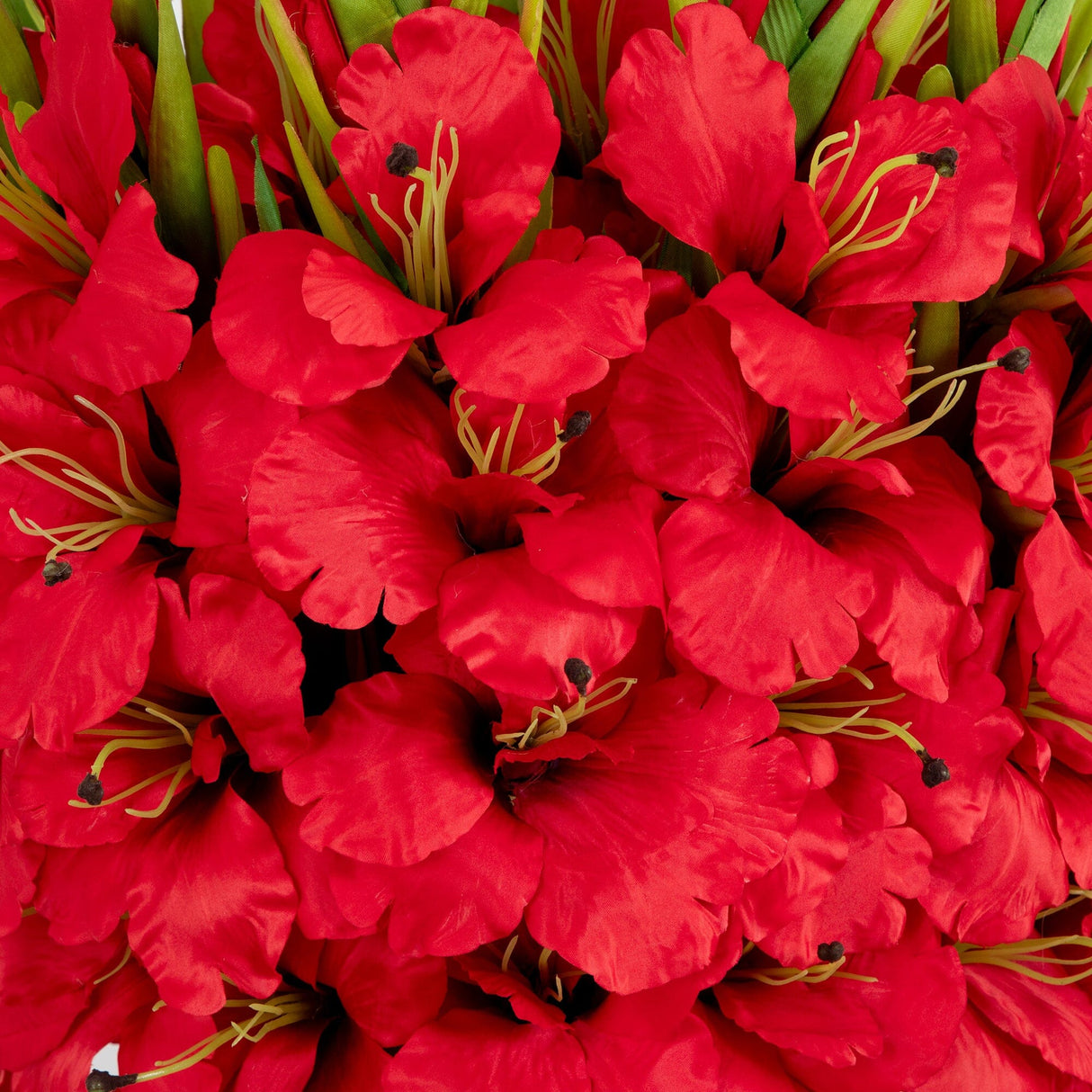 Signature Collection 44” Gladiola Artificial Arrangement in Glass Vase-Arrangement-Parc Decor