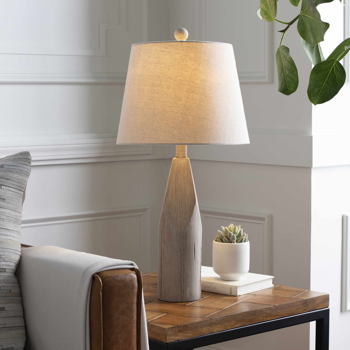 Simala Wood Table Lamp-Lighting-Parc Decor