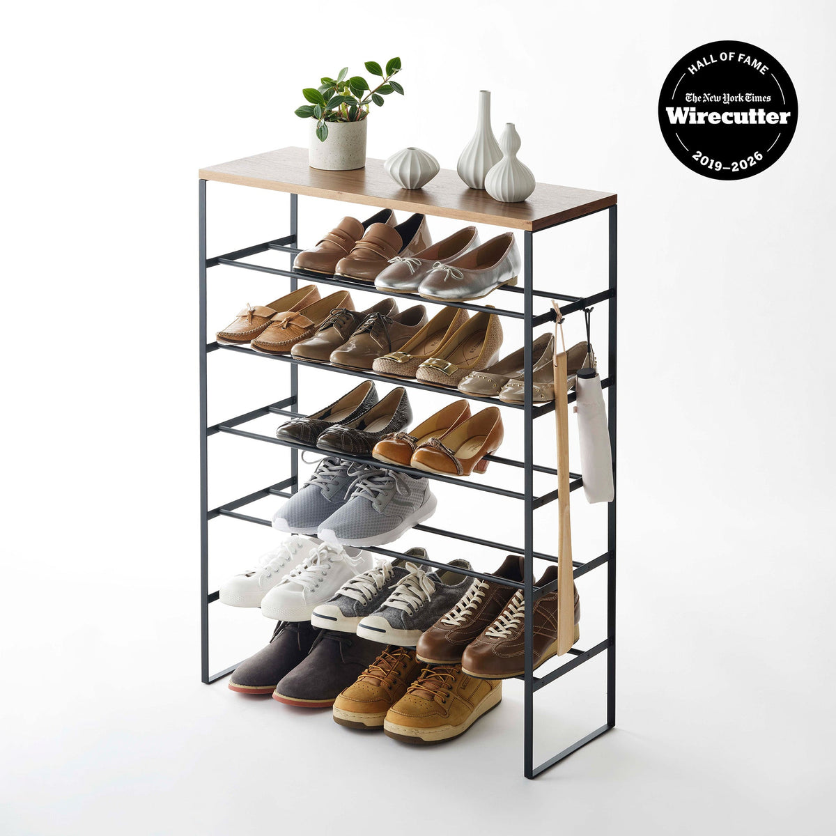 Six-Tier Shoe Rack (34" H) - Steel