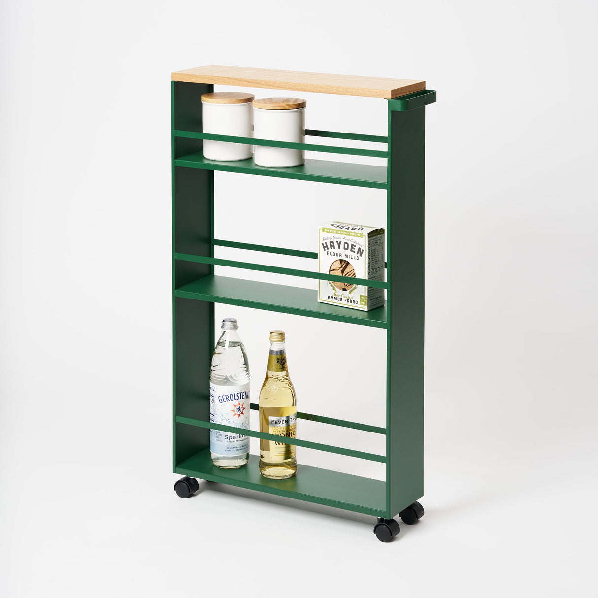 Slim Storage Cart (32" H) - Steel-Rolling Carts-Parc Decor