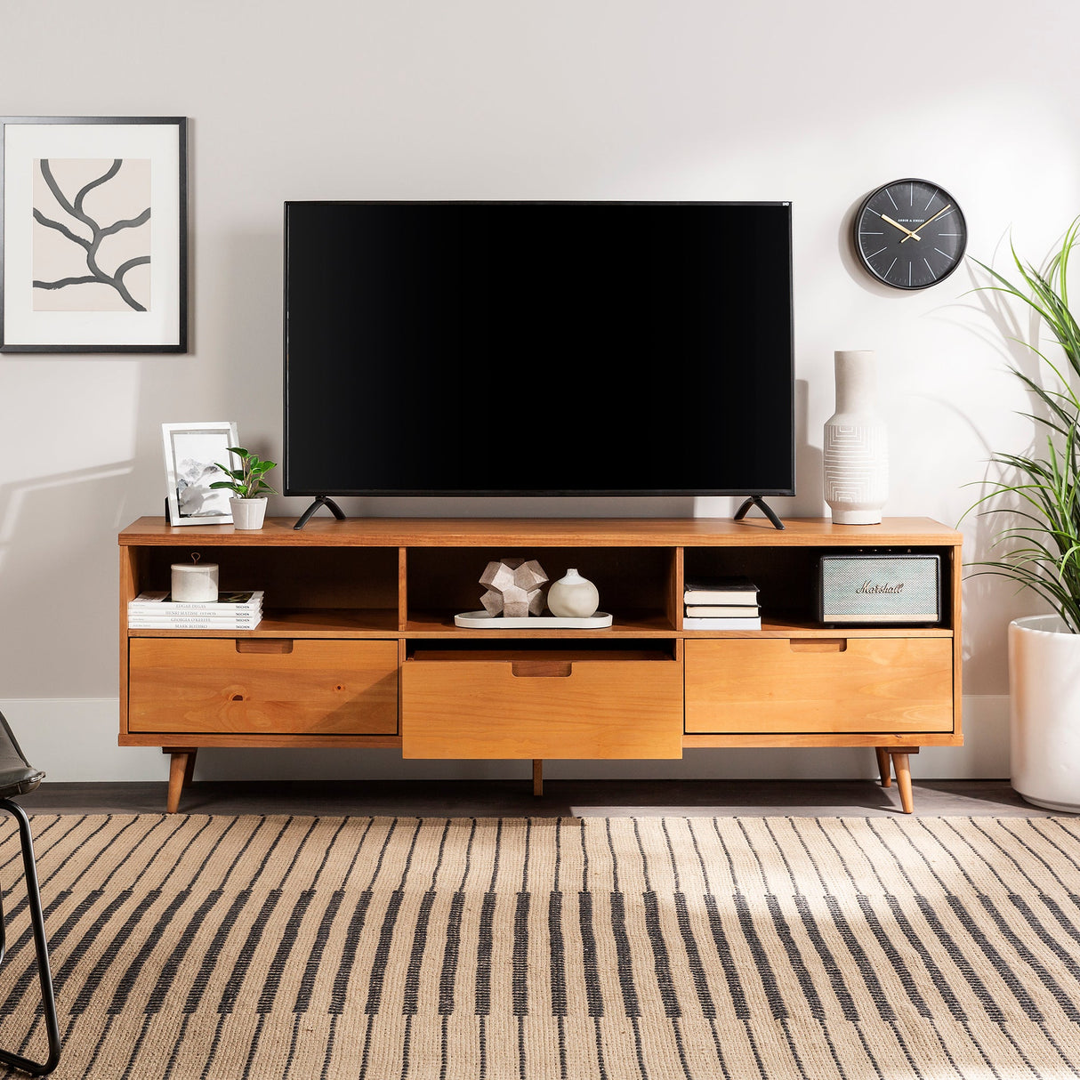 Sloane 70" 3 Drawer Solid Wood TV Stand-Entertainment-Parc Decor