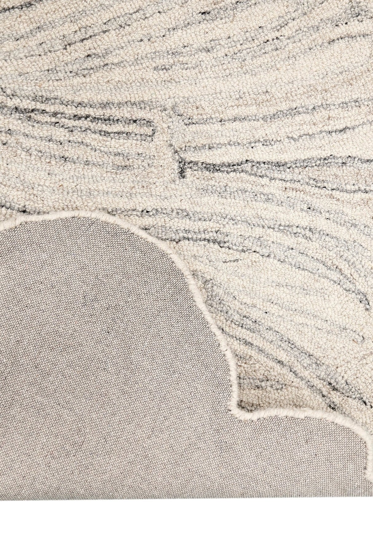 Snow Bloom Beige Hand Tufted 5x7 Wool Area Rug