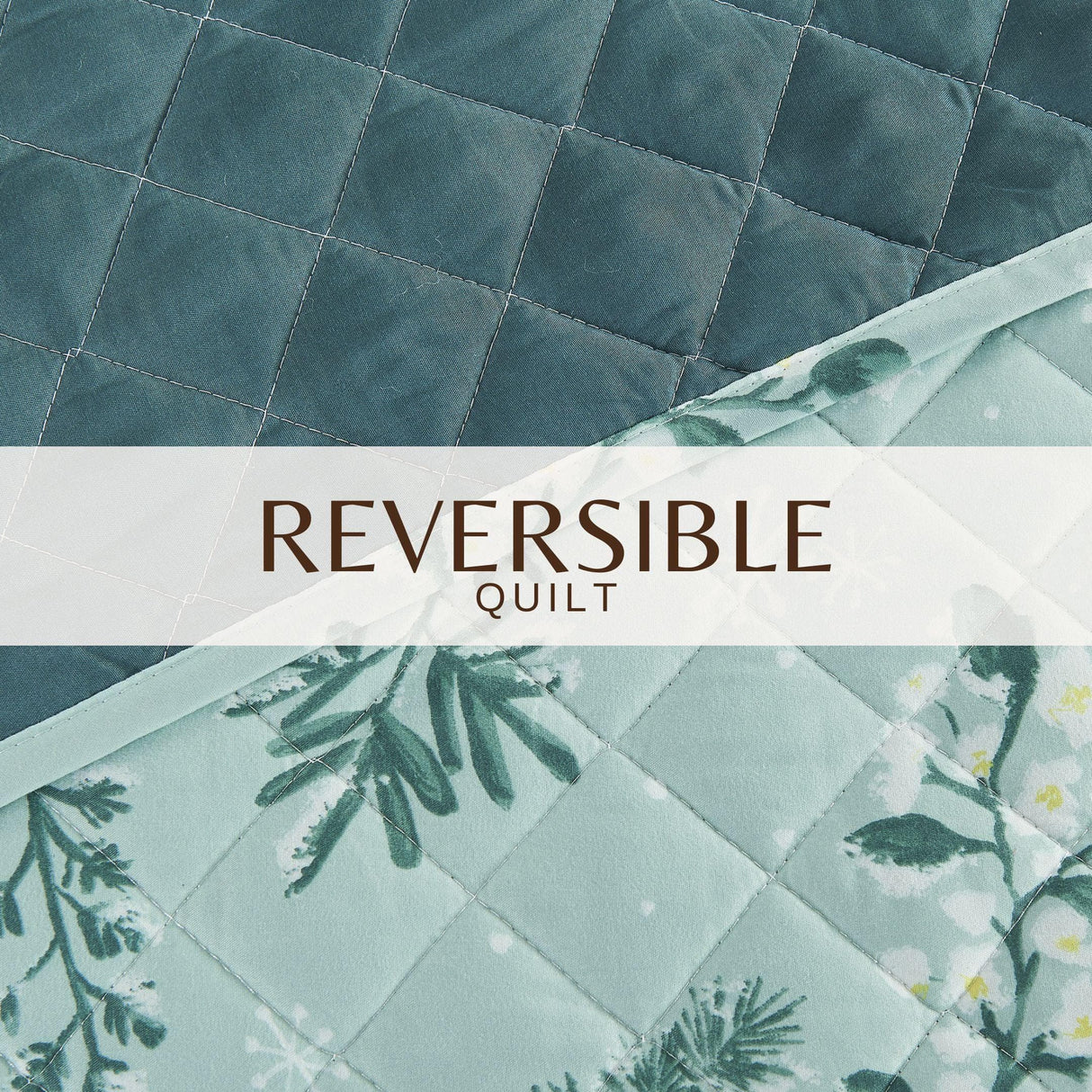 Snowy Botanical Quilt Set - Mariela Collection-Quilts & Comforters-Parc Decor