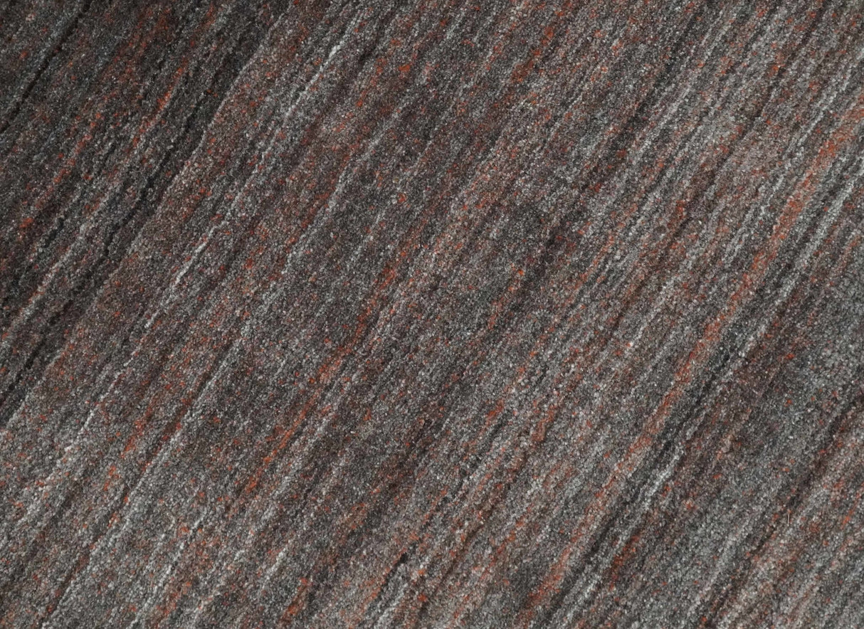 Solid Brown Scandinavian 5x7 Blended Wool Flatwoven Area Rug, Dinning, Kids Rug | HL17-Area Rug-Parc Decor