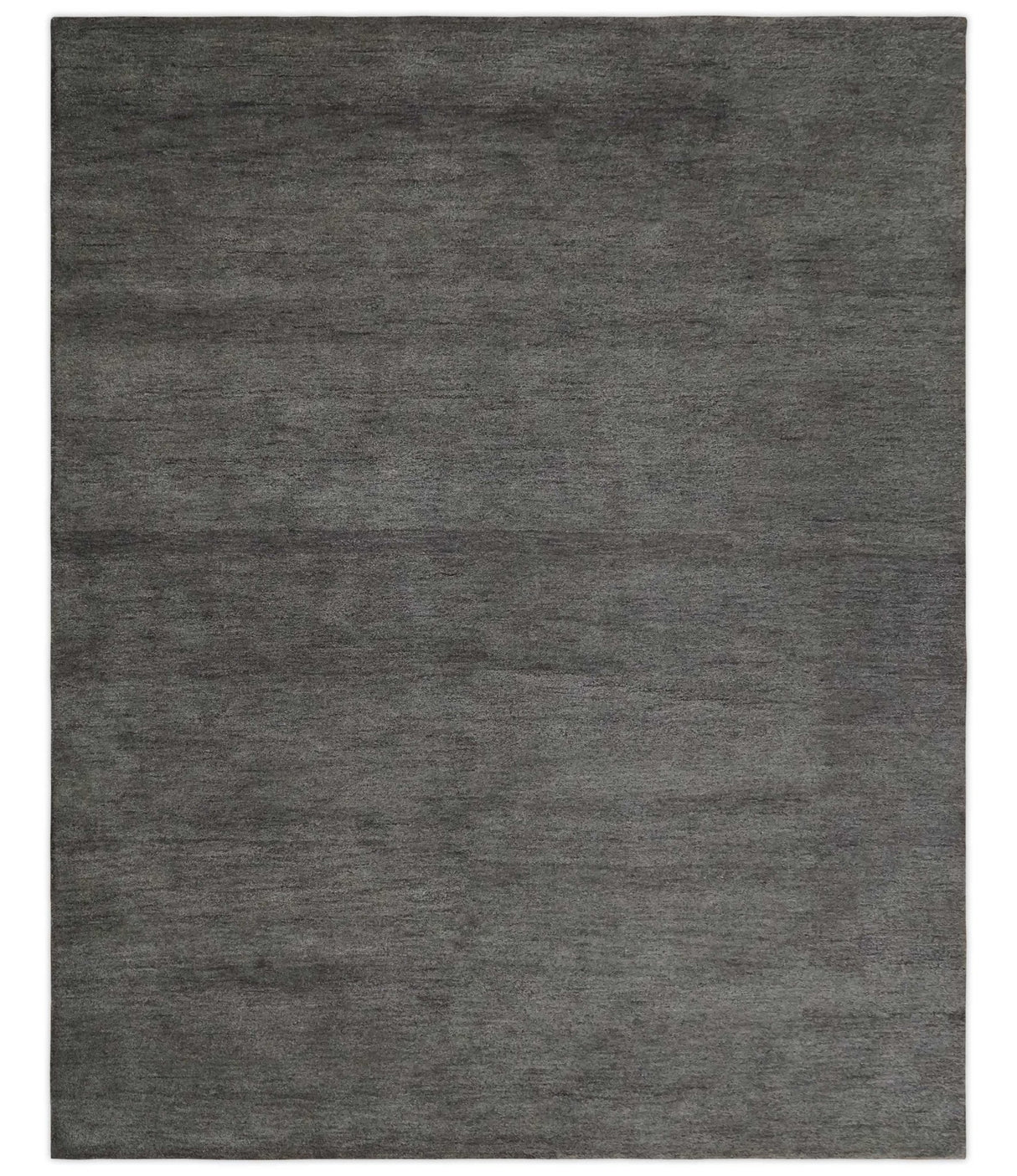 Solid Charcoal Woolen Hand Tufted contemporary area Rug