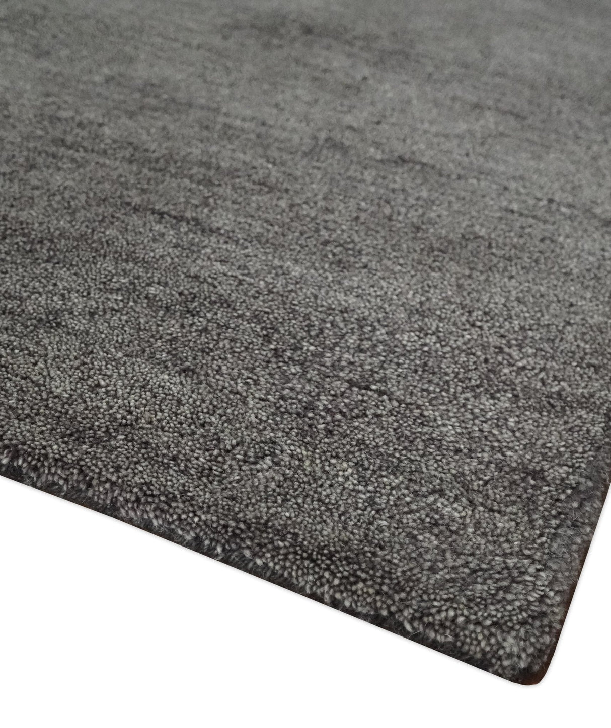 Solid Charcoal Woolen Hand Tufted contemporary area Rug