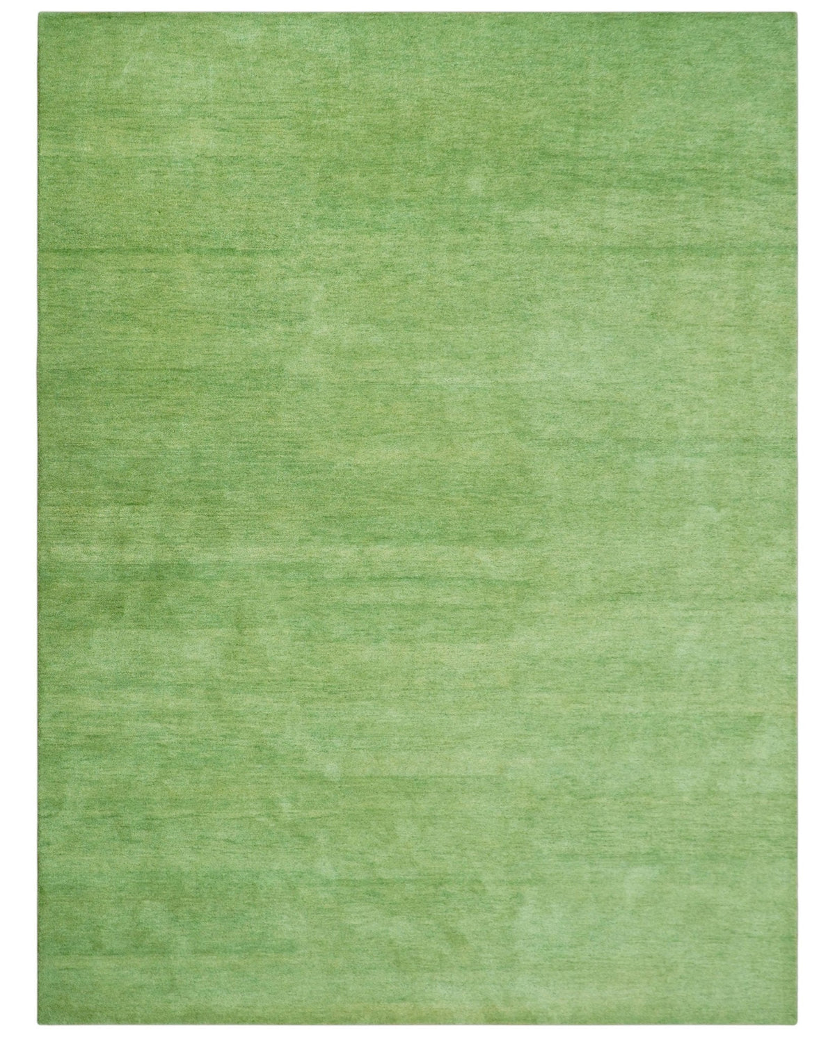 Solid Green Woolen Hand Tufted contemporary area Rug