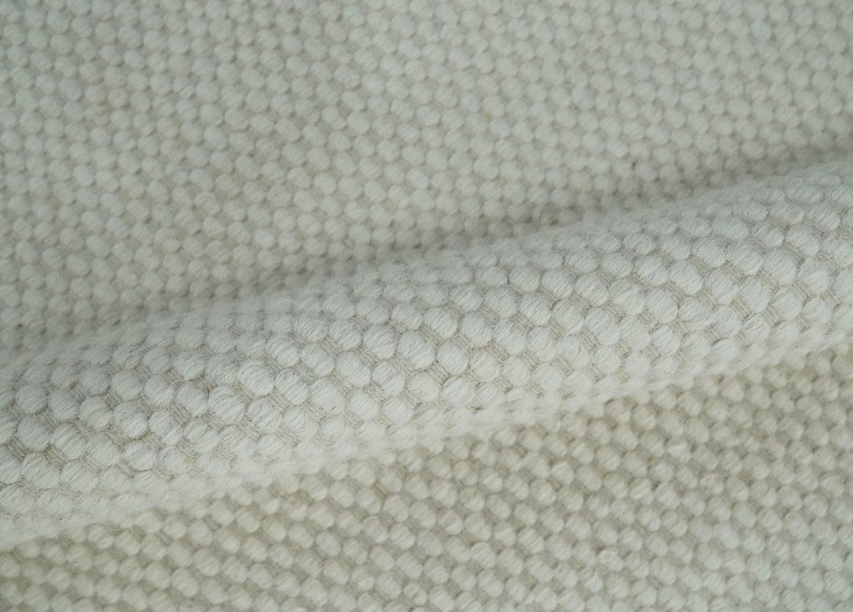 Solid Ivory White Hand made Dari Multi size 5x8, 5x7 and 8x11 Area Rug, Layering, Kids Rug | SOL7