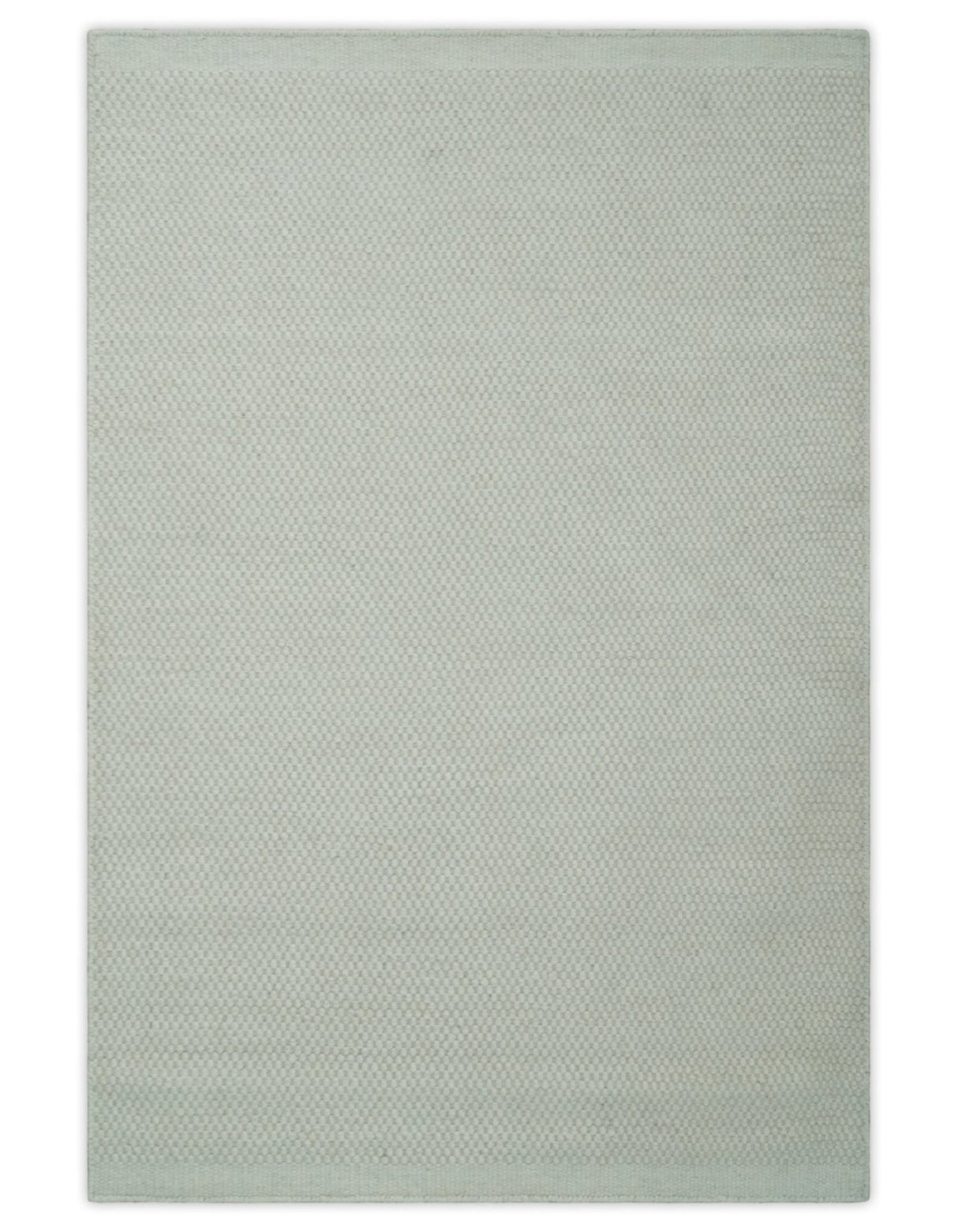 Solid Ivory White Hand made Dari Multi size 5x8, 5x7 and 8x11 Area Rug, Layering, Kids Rug | SOL7