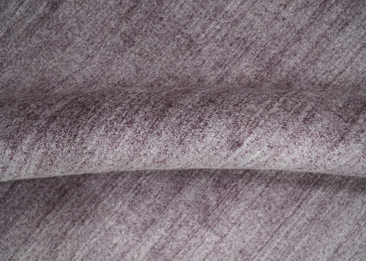 Solid Lavender Purple Scandinavian 5x7 Blended Wool Flatwoven Area Rug