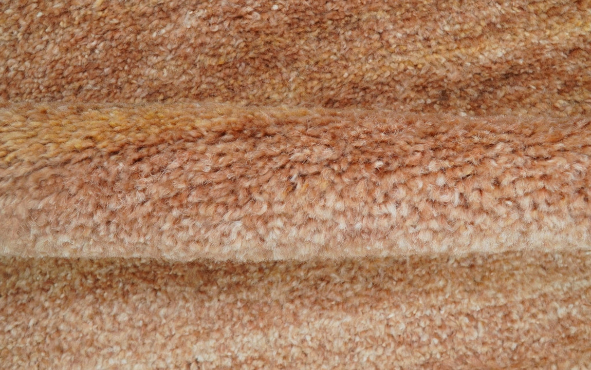 Solid Rust Hand knotted Contemporary Custom Made wool Area Rug