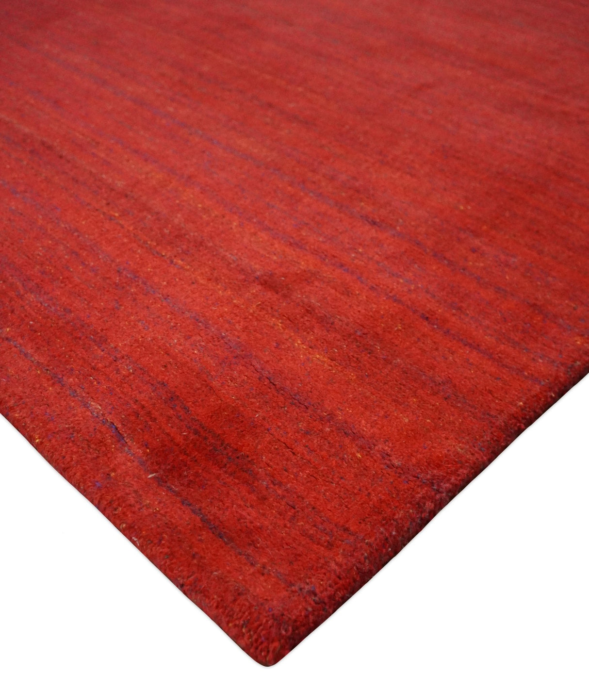 Solid Rust Scandinavian 5x7 Blended Wool Flatwoven Area Rug, Dinning, Kids Rug | HL15-Area Rug-Parc Decor