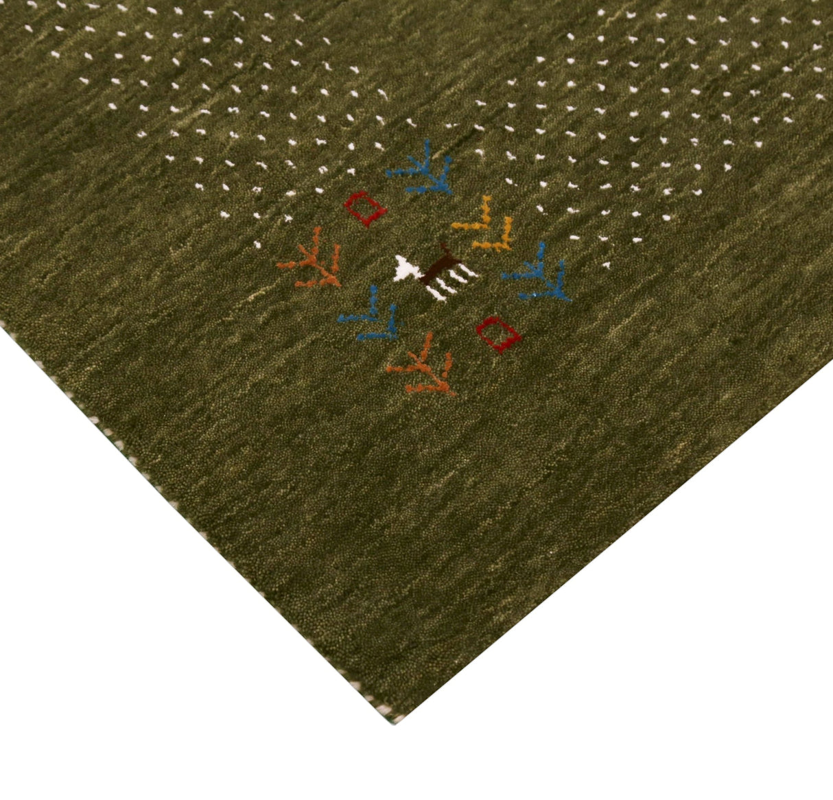 Solid with Border Patterns Hand Loomed Wool Area Rug