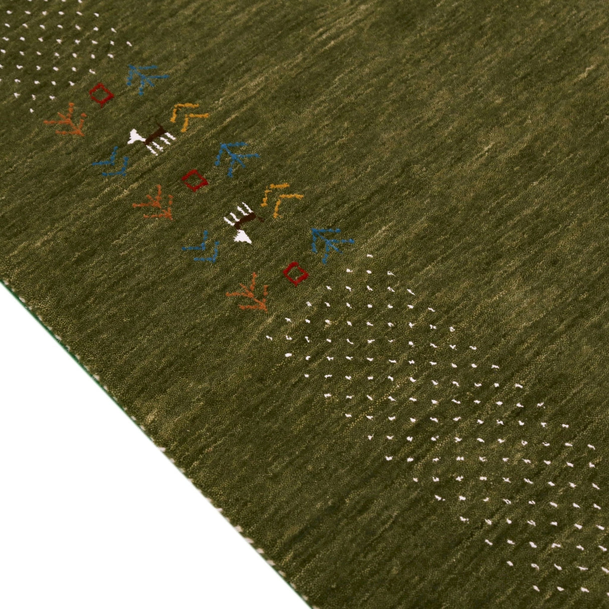 Solid with Border Patterns Hand Loomed Wool Area Rug