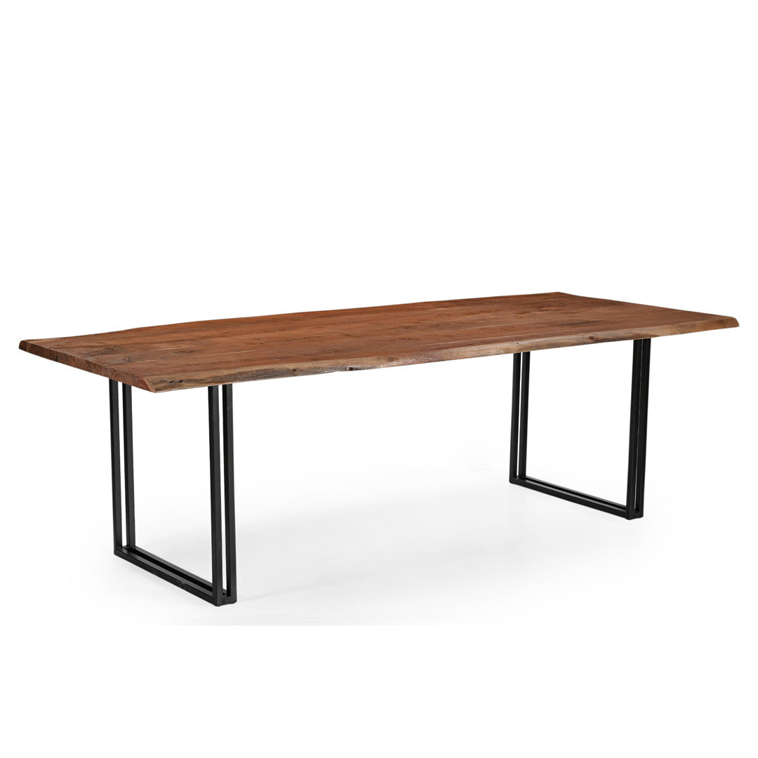 Sparrow Solid Wood Dining Table - Brown-Dining Table-Parc Decor