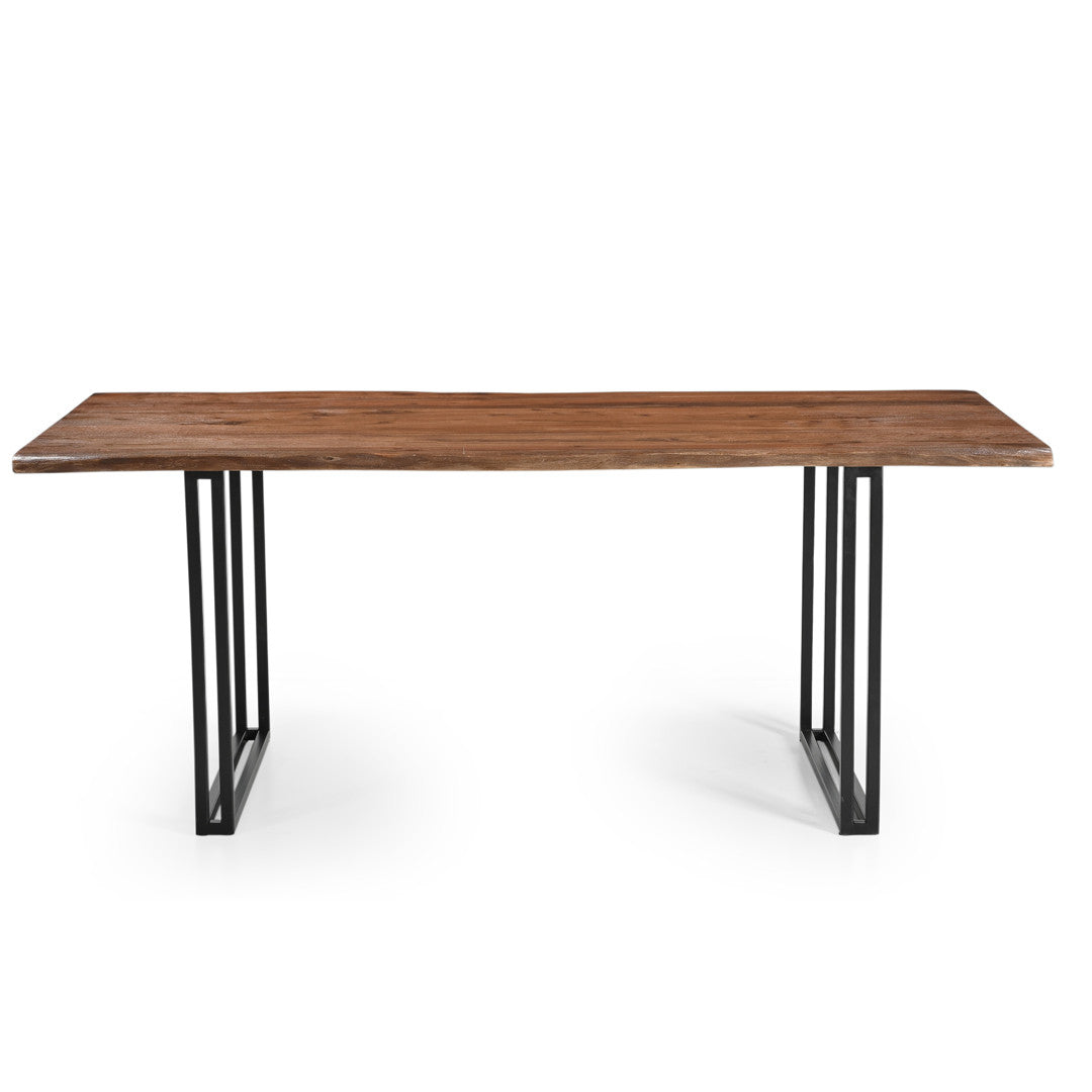 Sparrow Solid Wood Dining Table - Brown-Dining Table-Parc Decor