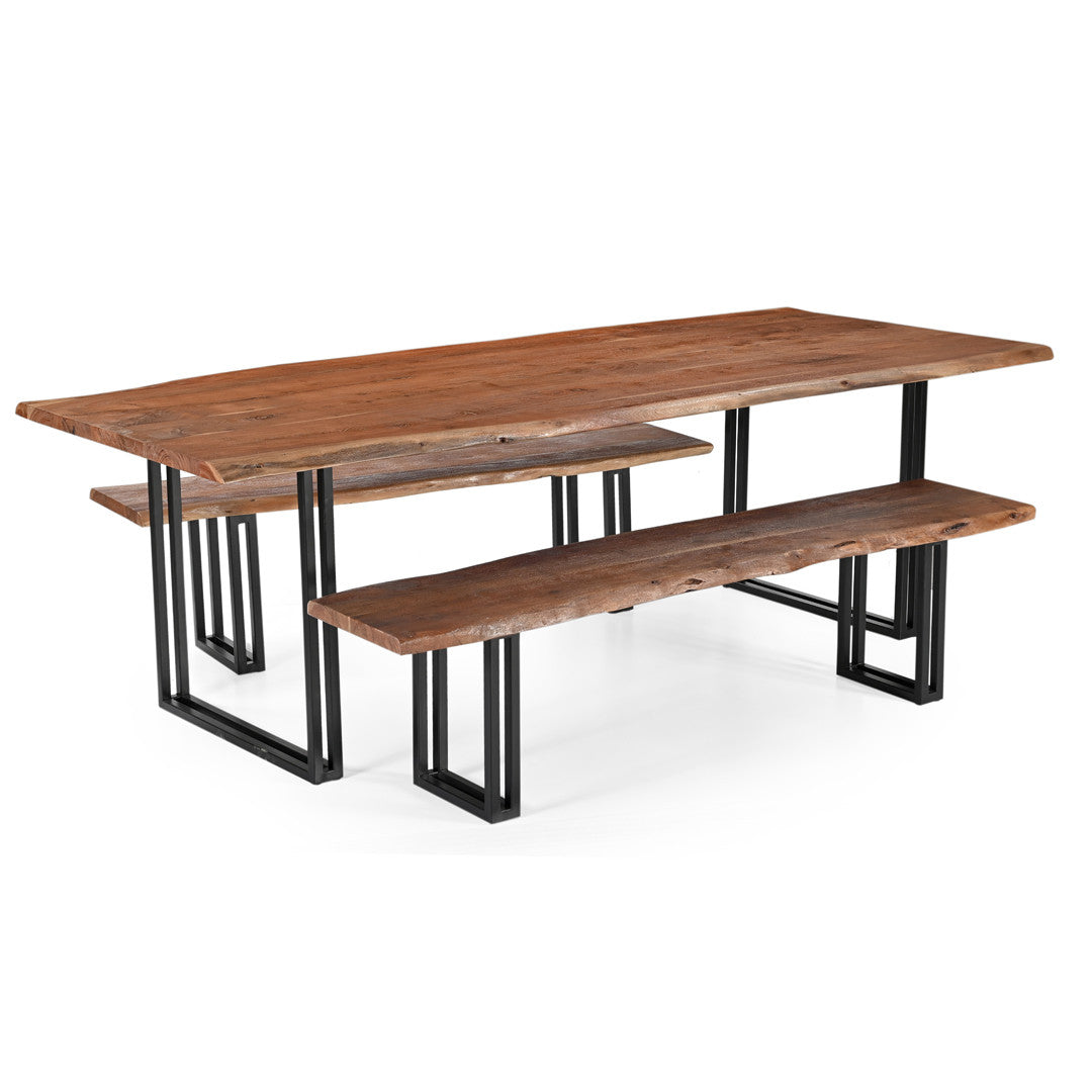 Sparrow Solid Wood Dining Table - Brown-Dining Table-Parc Decor