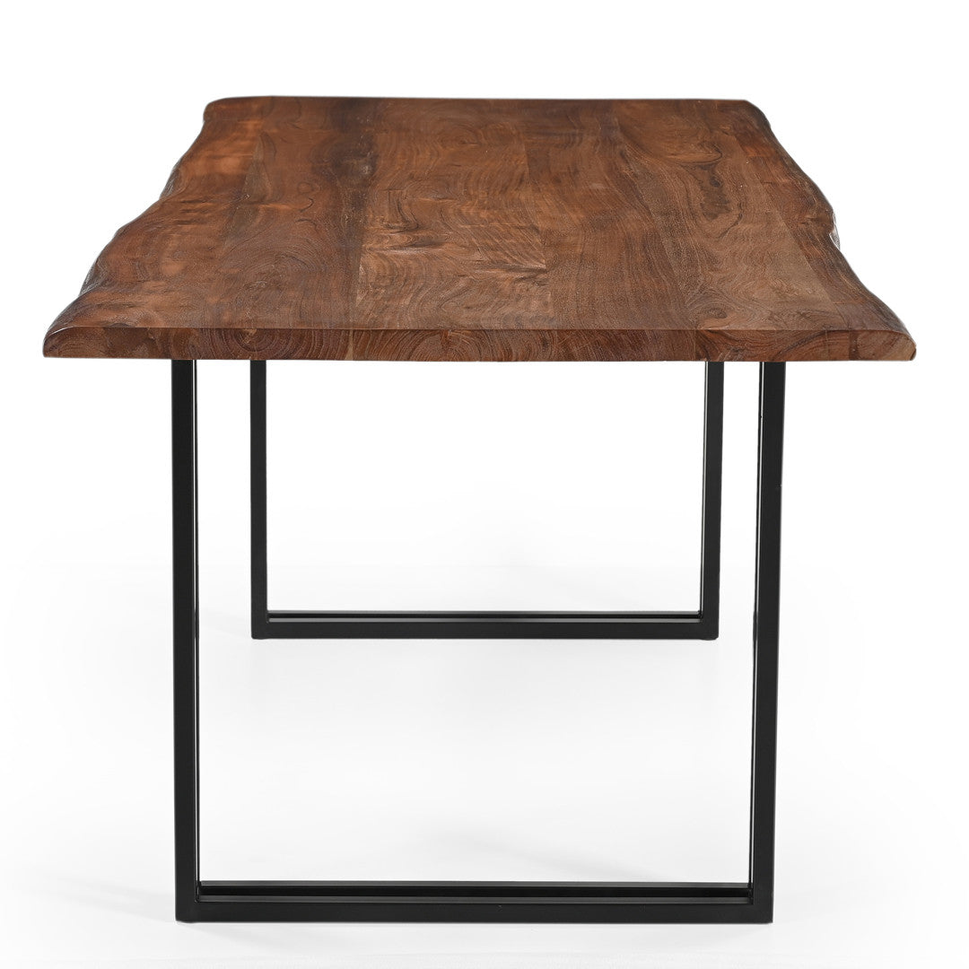 Sparrow Solid Wood Dining Table - Brown-Dining Table-Parc Decor