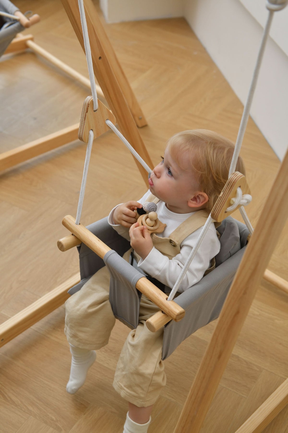 Spruce | Foldable Baby and Toddler Swing Set with Stand