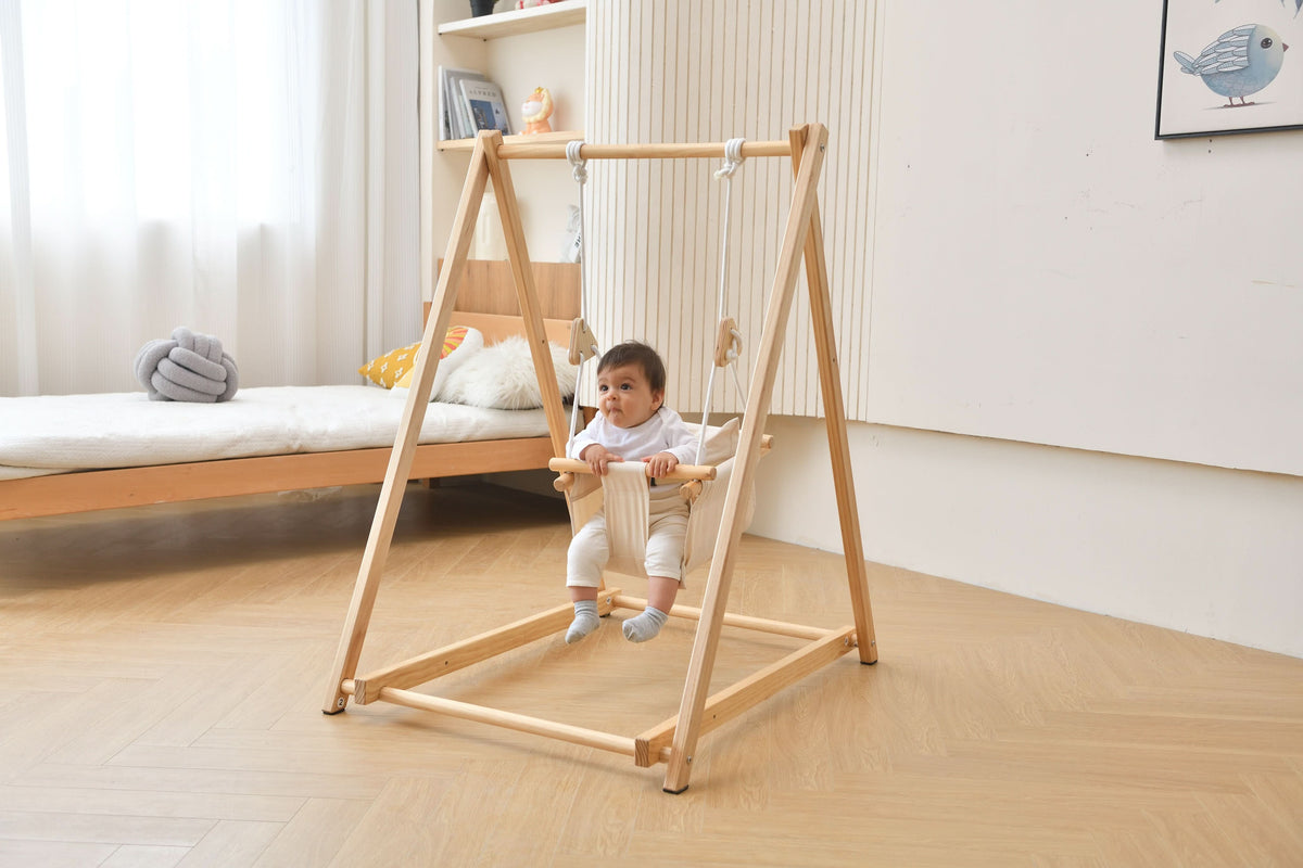 Spruce | Foldable Baby and Toddler Swing Set with Stand
