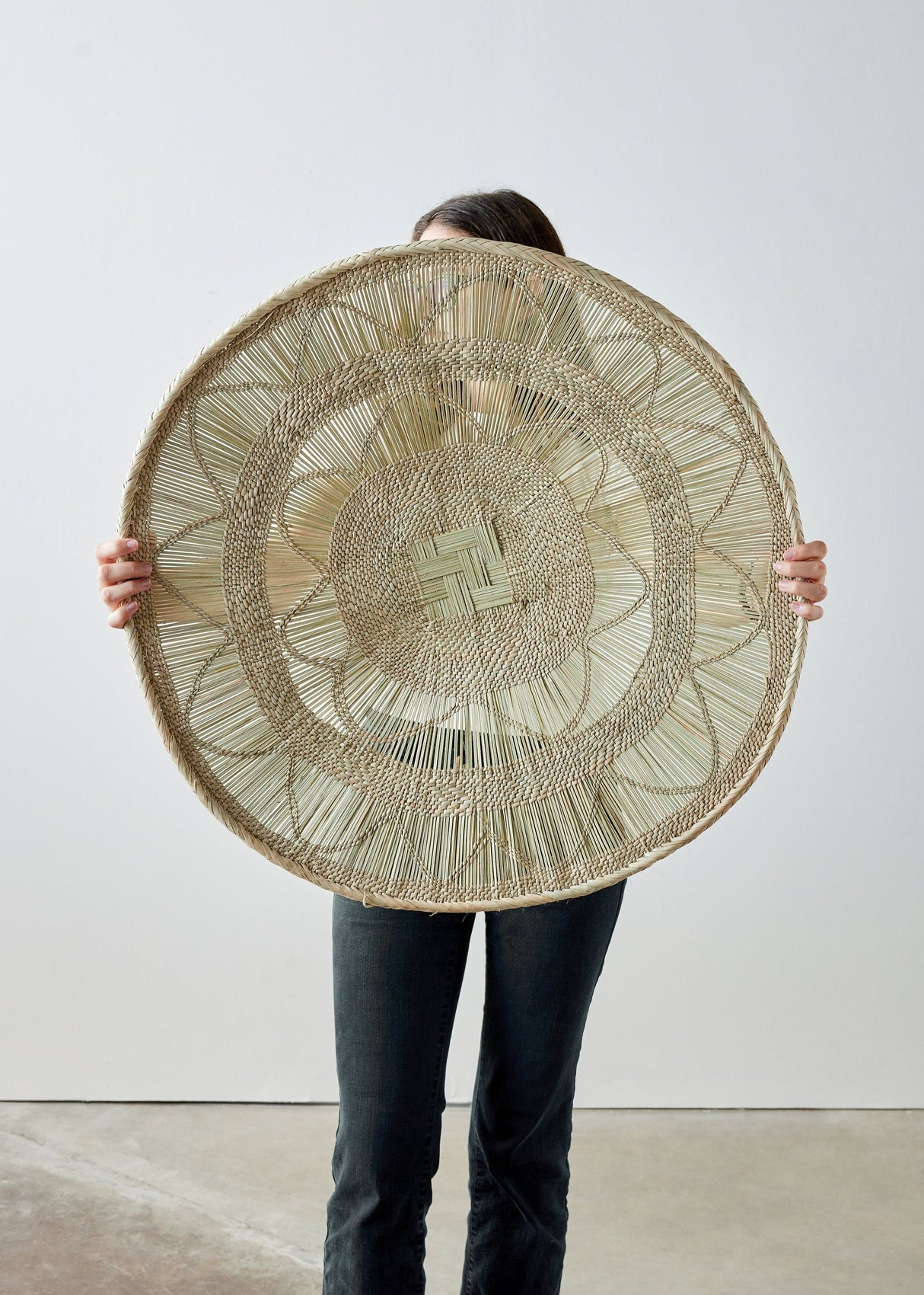 Statement Binga Lace Blonde Basket-Wall Basket-Parc Decor