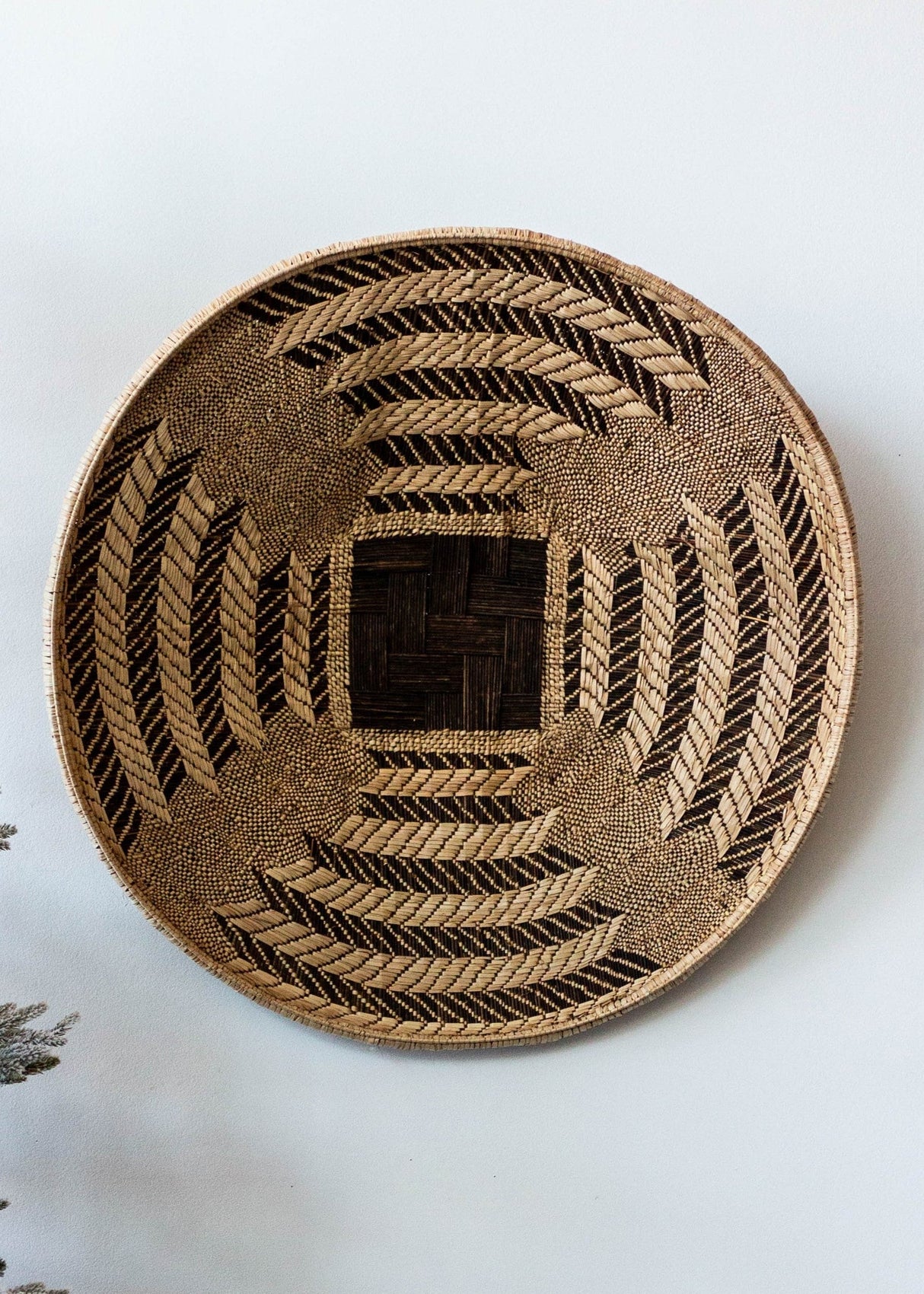 Statement Zambian Plateau African Wall Decor Basket-Wall Basket-Parc Decor