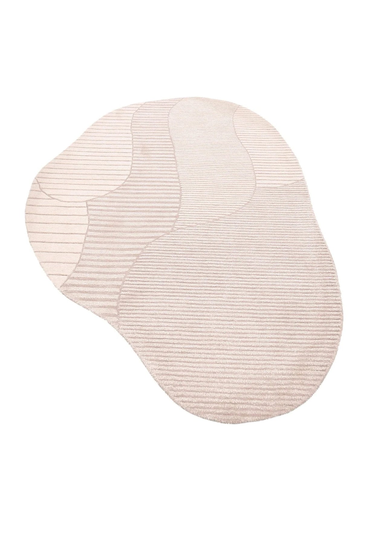 Stone Modern Ripple Pink Hand Tufted 5x7 Wool Rug
