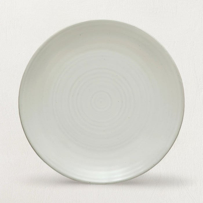 Stoneware Dinner Plate with White Matte Glaze-Dinnerware-Parc Decor