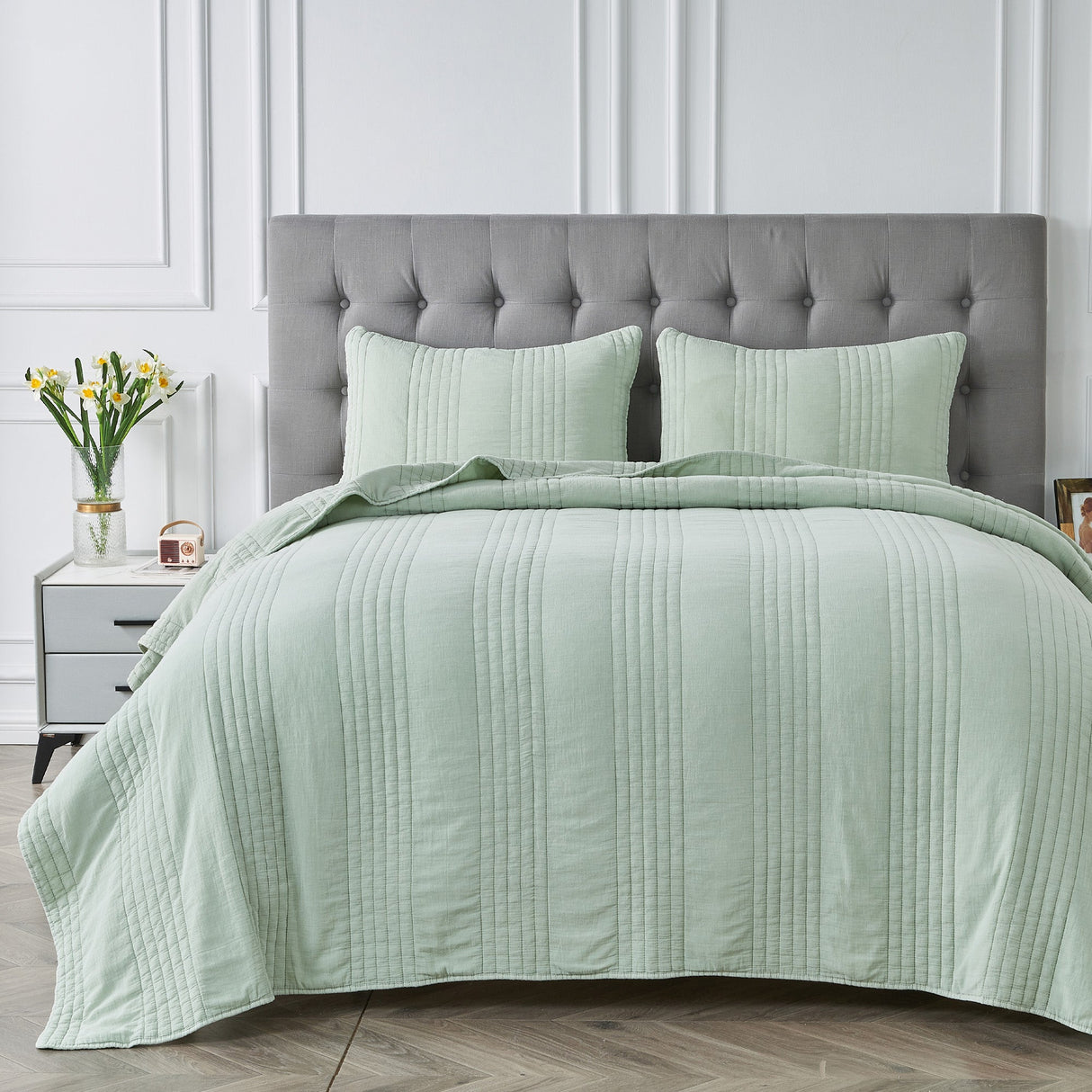 Stonewashed Cotton Quilt Set-Quilt-Parc Decor