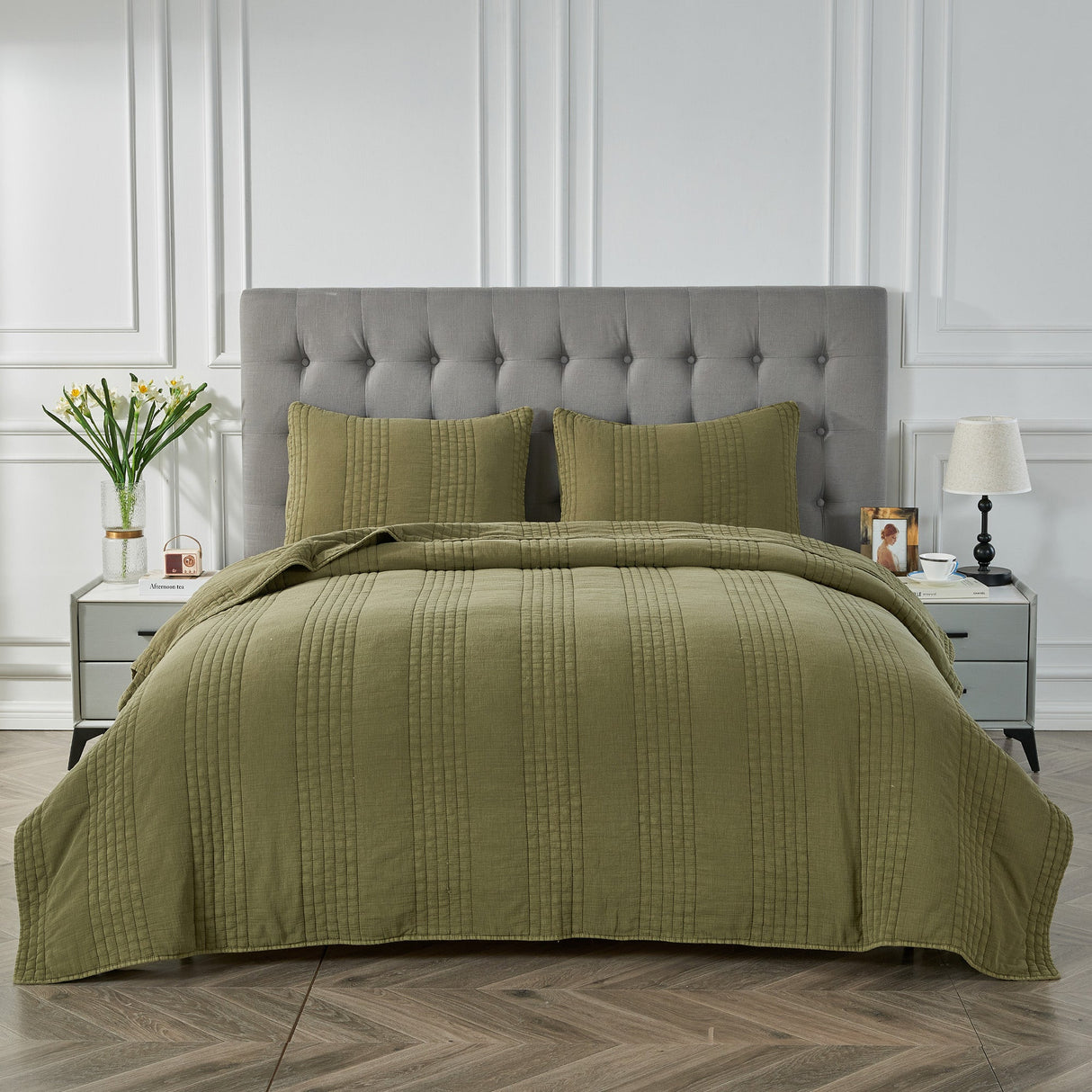 Stonewashed Cotton Quilt Set-Quilt-Parc Decor