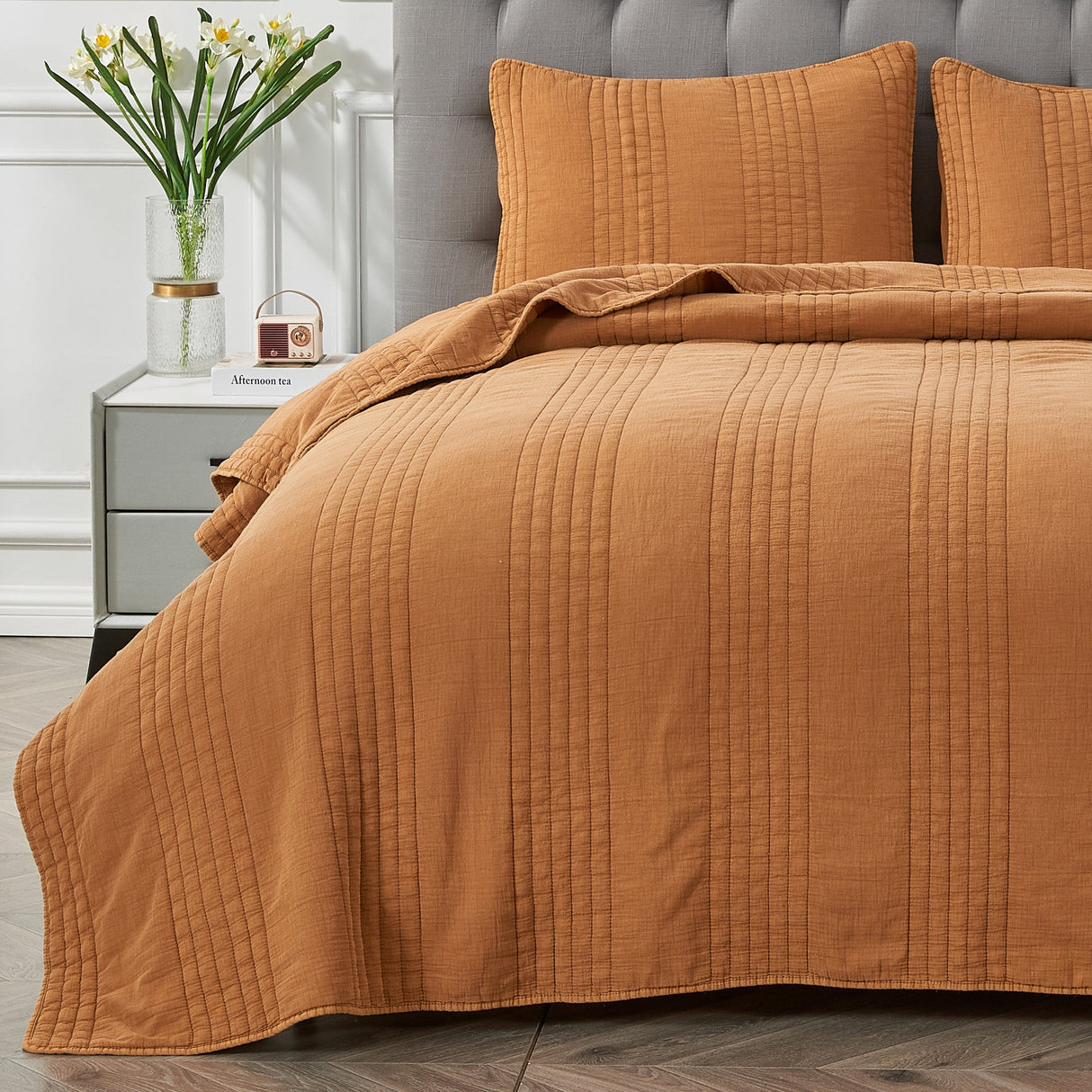 Stonewashed Cotton Quilt Set-Quilt-Parc Decor