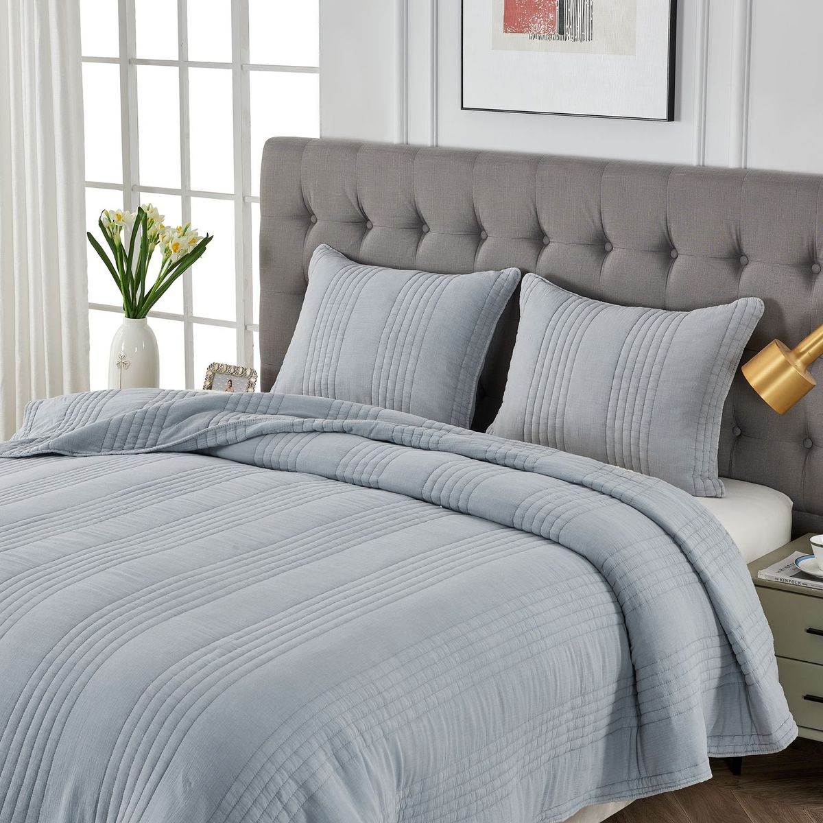 Stonewashed Cotton Quilt Set-Quilt-Parc Decor