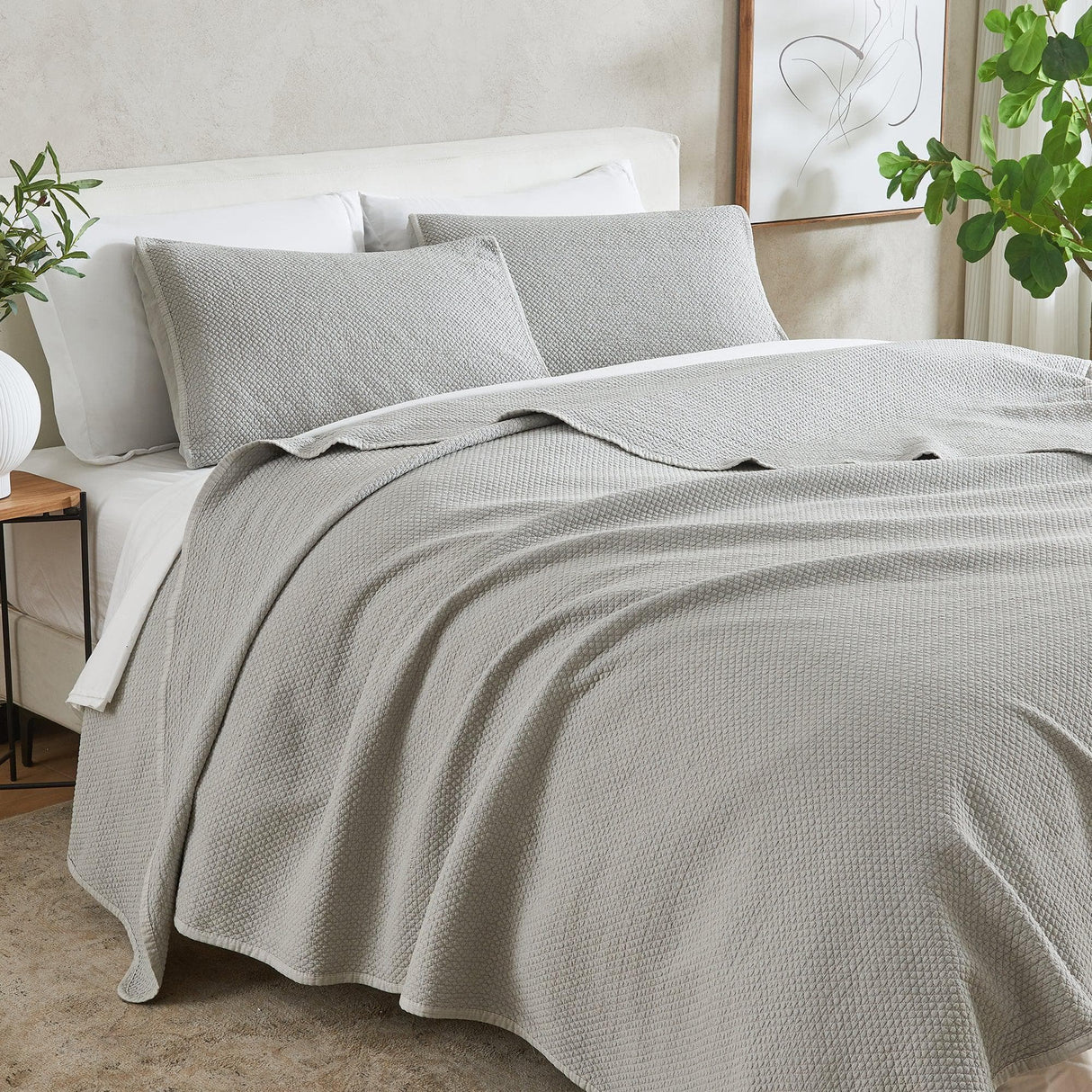 Stonewashed Relaxed Quilt Set - Vittoria Collection-Quilts & Comforters-Parc Decor