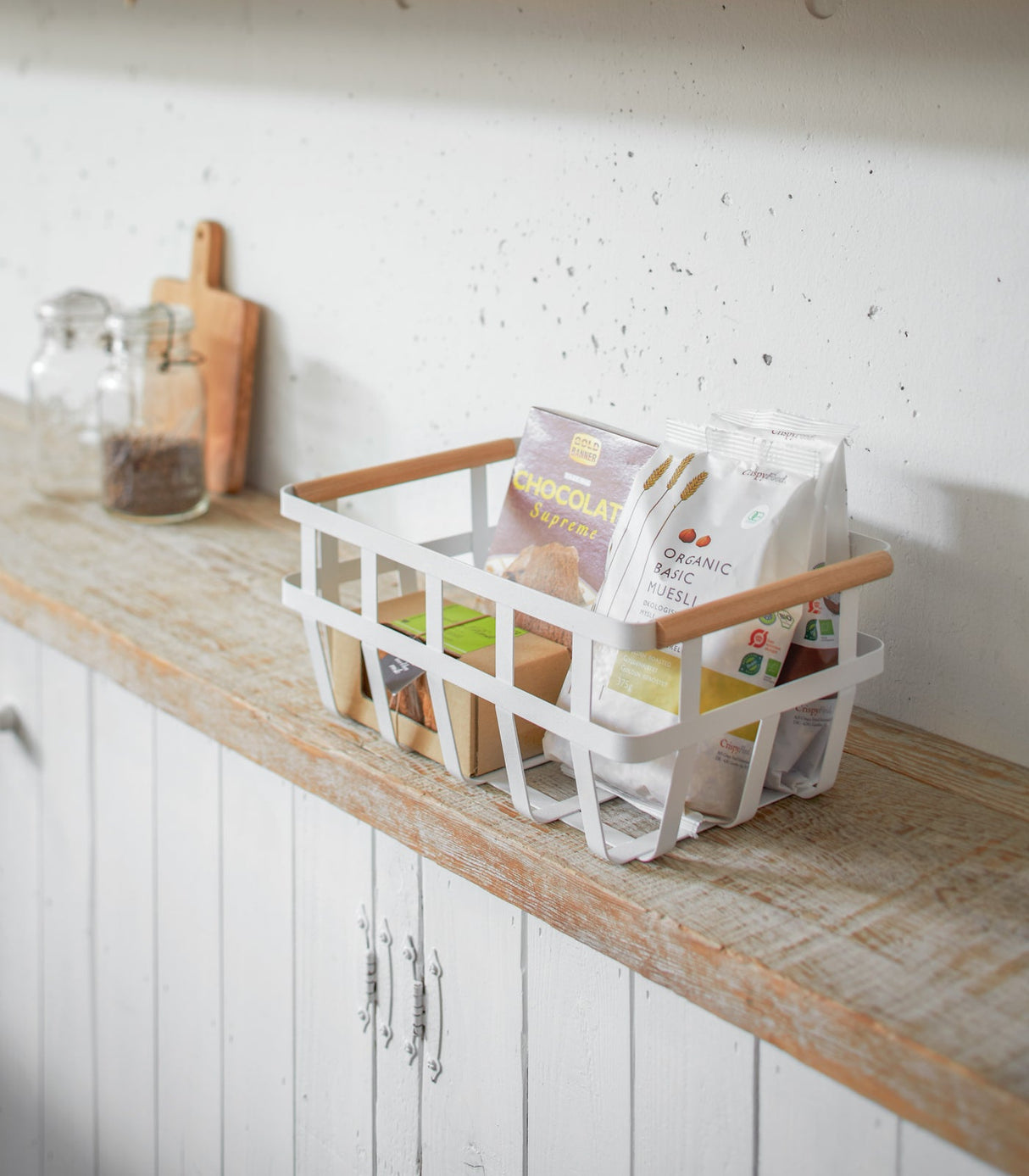 Storage Basket - Medium - Steel + Wood-Baskets and Bins-Parc Decor
