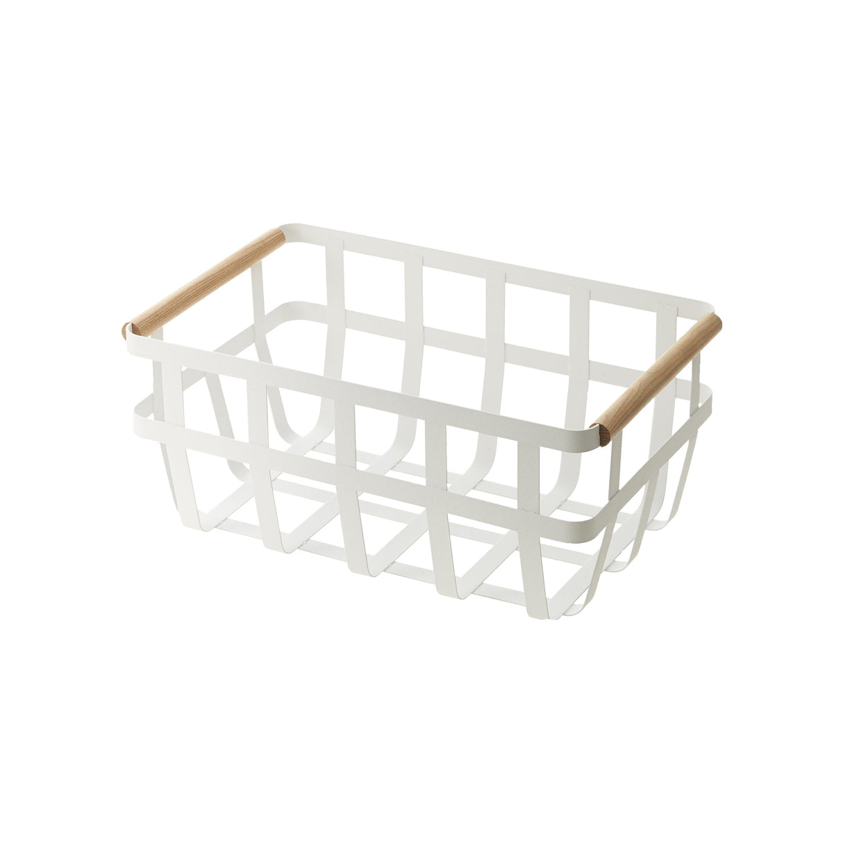 Storage Basket - Medium - Steel + Wood-Baskets and Bins-Parc Decor