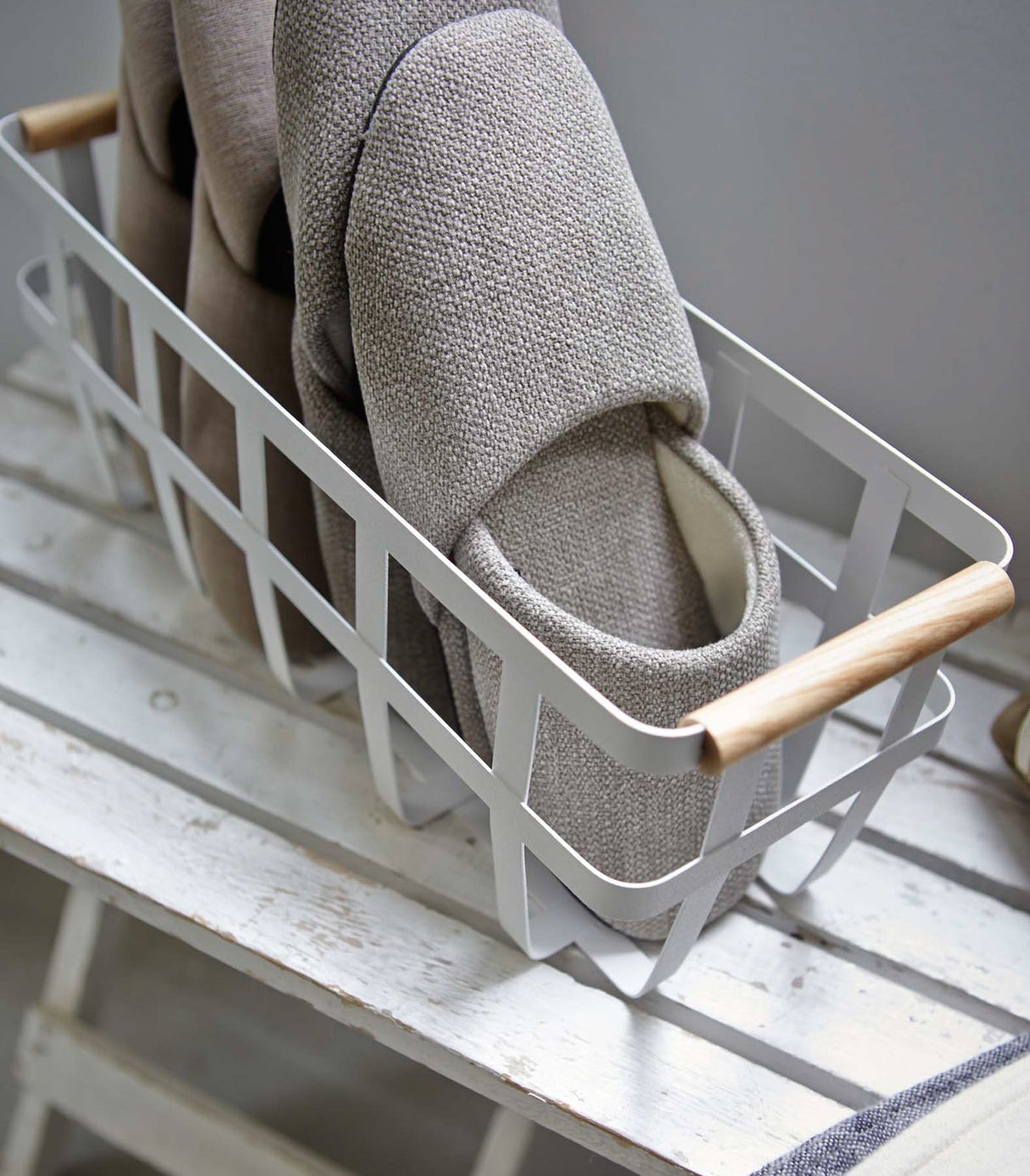Storage Basket - Small - Steel + Wood-Baskets and Bins-Parc Decor