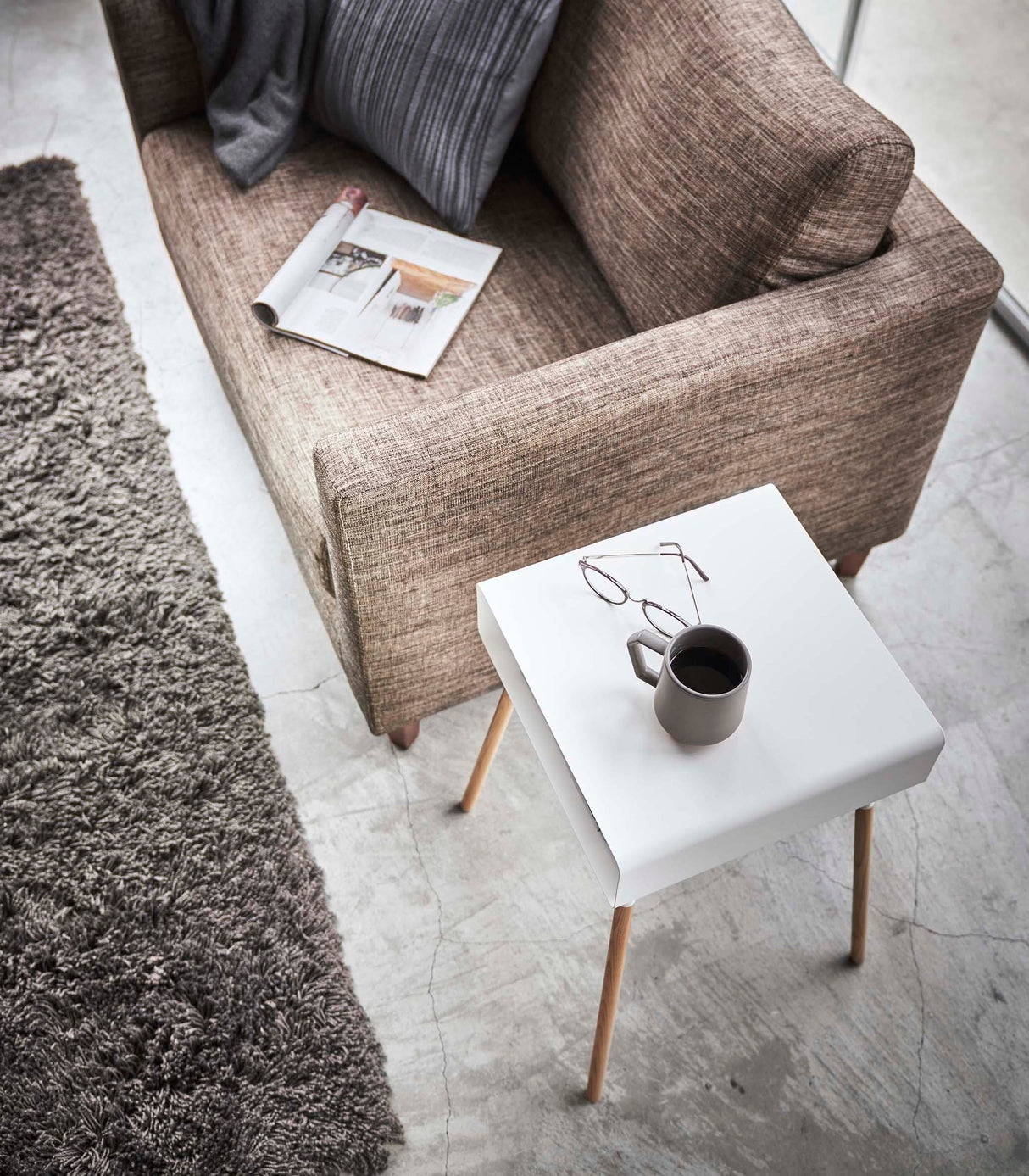 Storage Table - Tall (23" H) - Steel + Wood