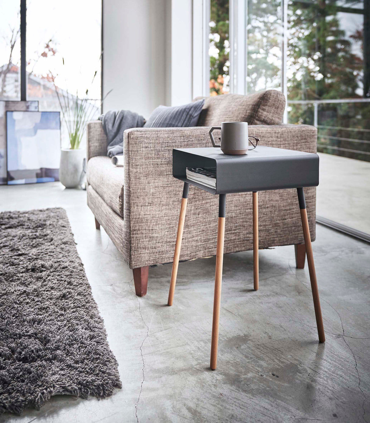 Storage Table - Tall (23" H) - Steel + Wood