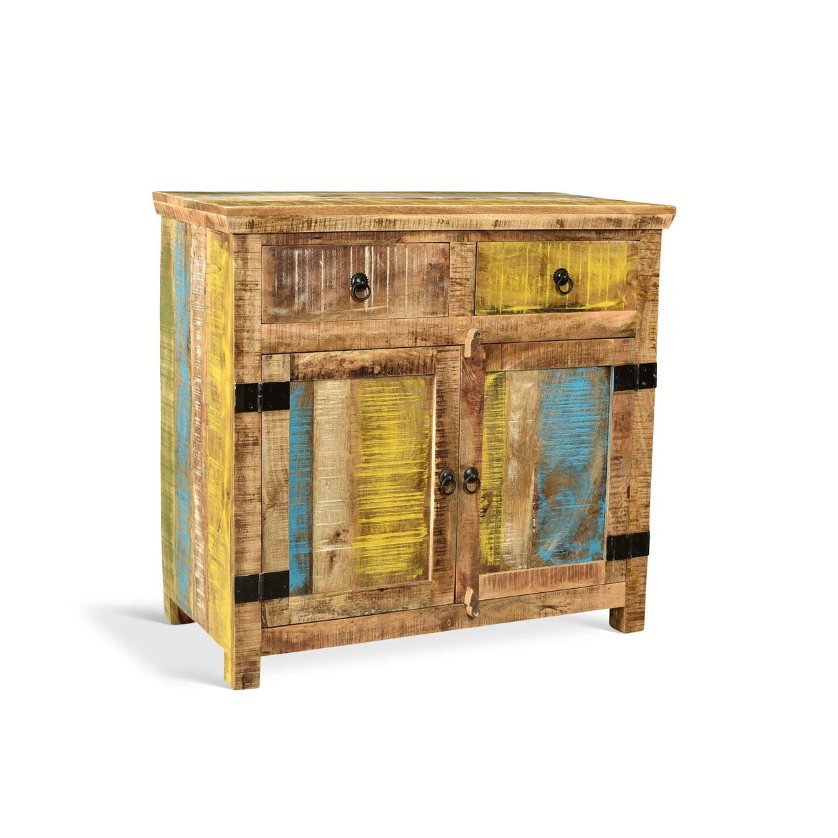 Suman Solid Mango Wood 2 Door Sideboard-Sideboard-Parc Decor