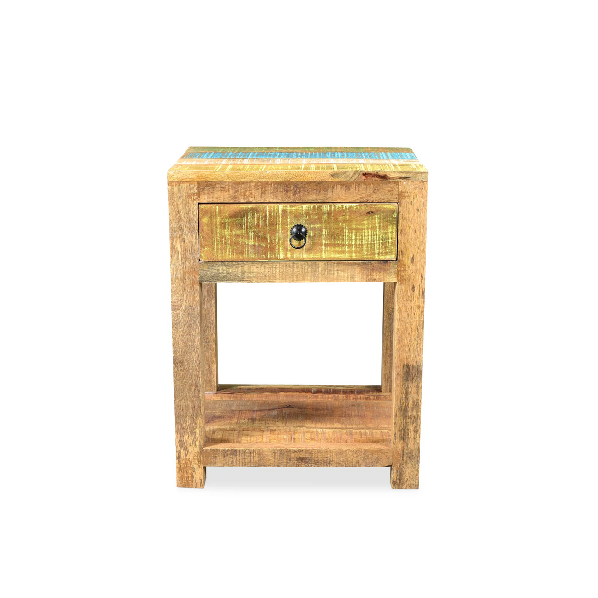 Suman Solid Mango wood end table-End table-Parc Decor