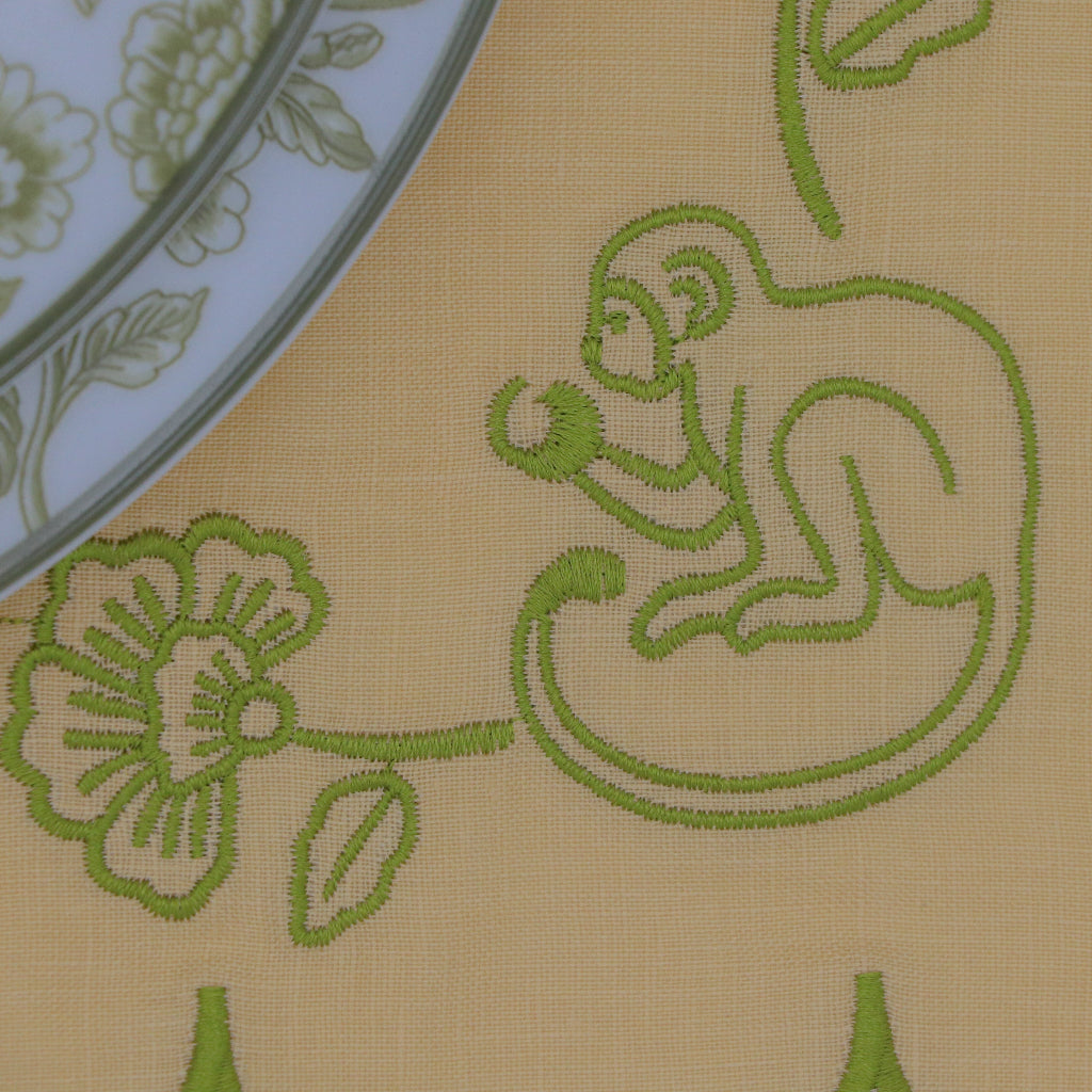 Sunlit Moss Linen Placemats – Set of 4