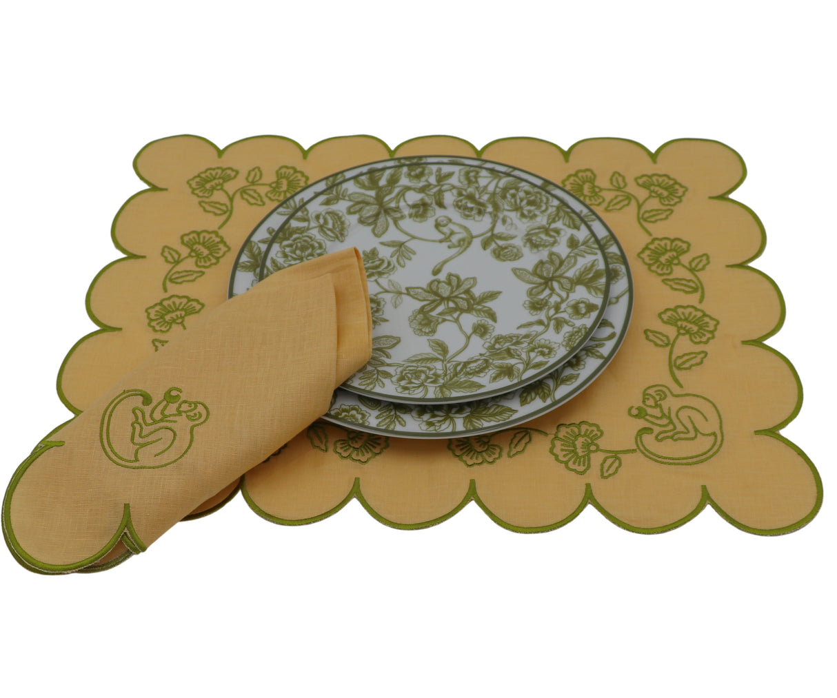 Sunlit Moss Napkin - Set of 4-Napkin-Parc Decor