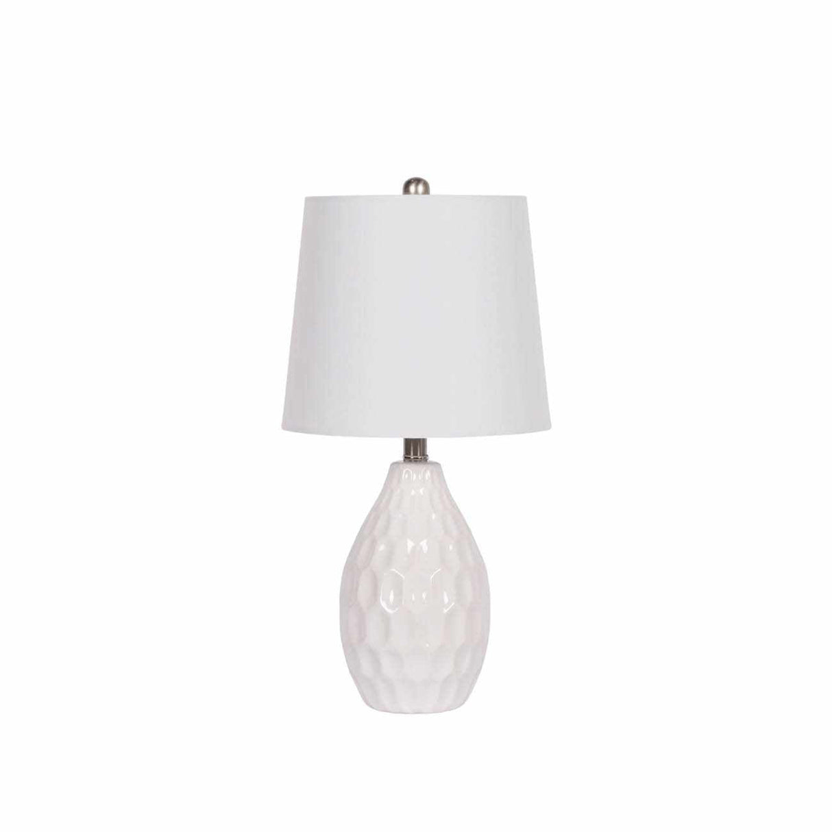 Taguig White Ceramic Table Lamp-Lighting-Parc Decor